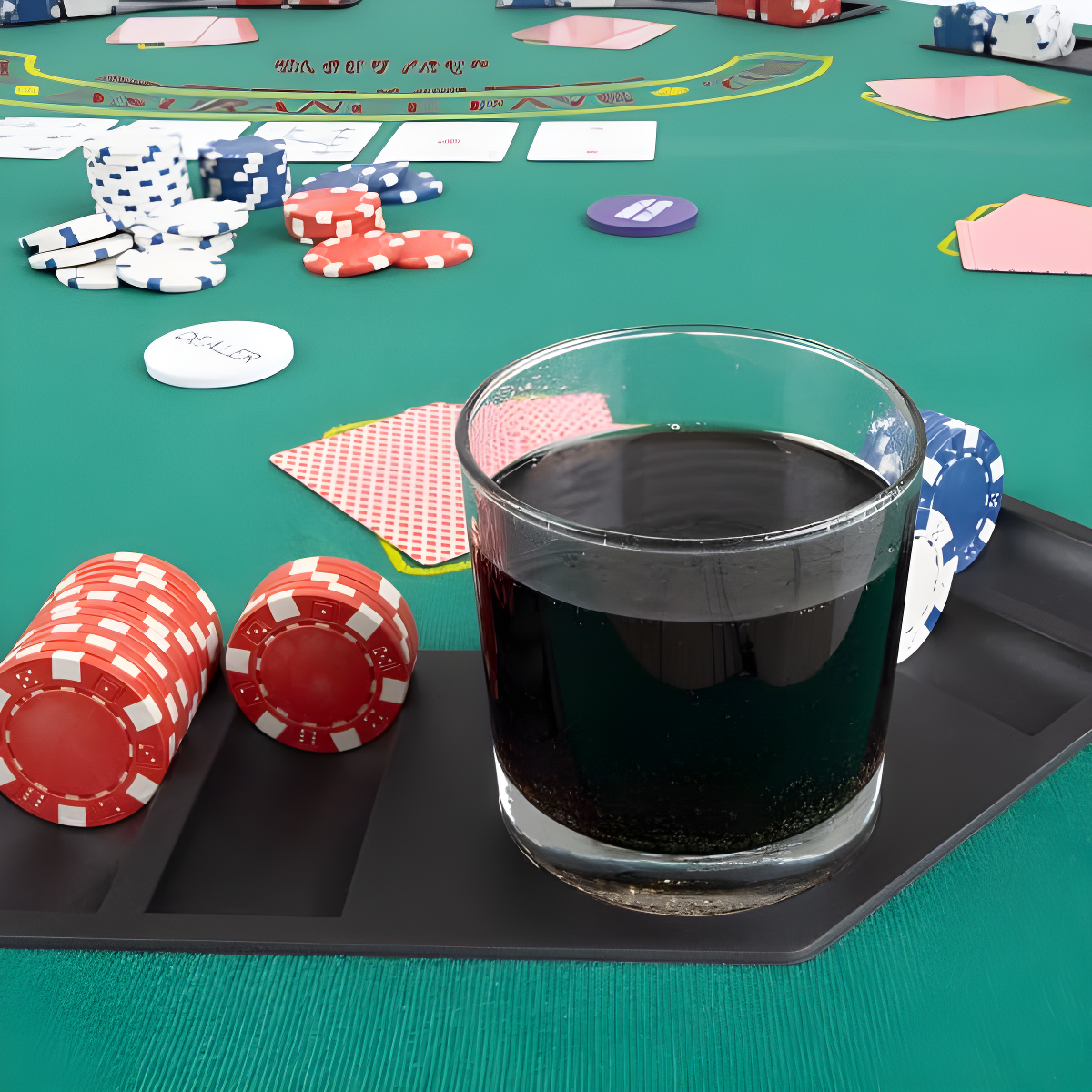 48 in. Folding Poker Table Top for 8 Players