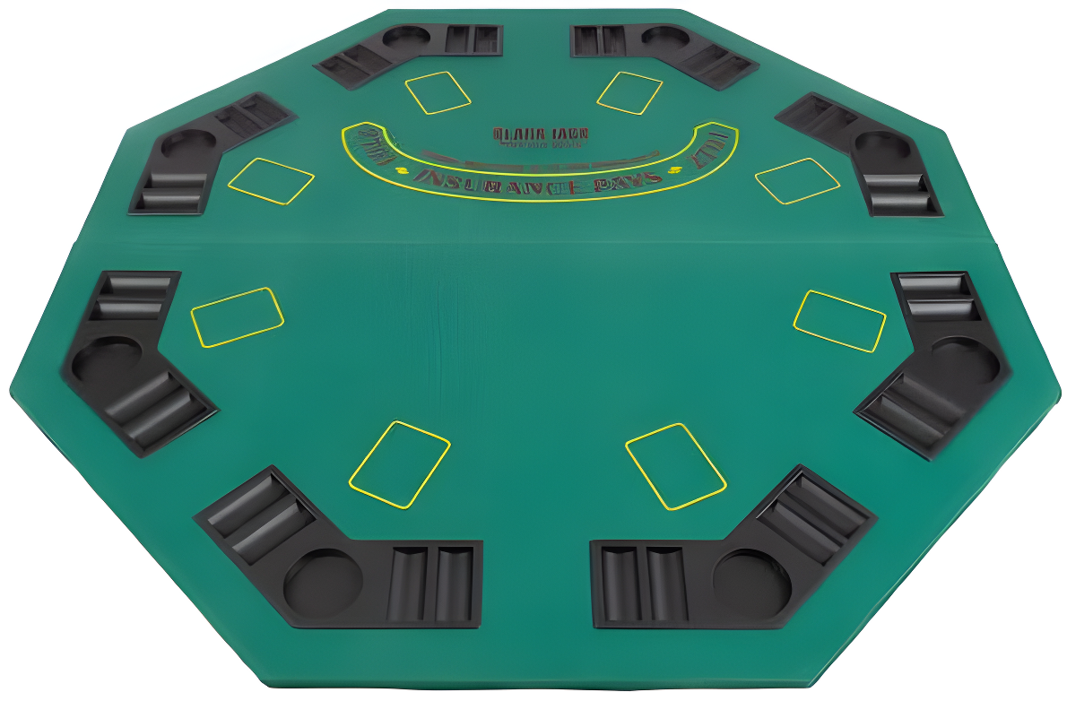 48 in. Folding Poker Table Top for 8 Players