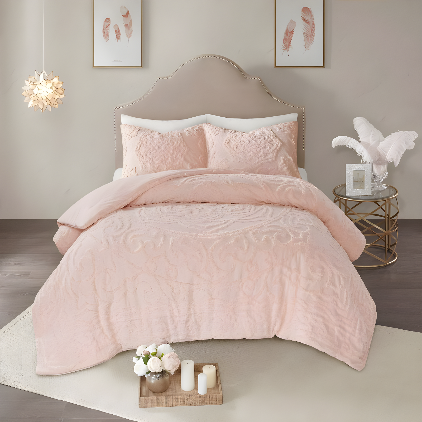 Madison Park Laetitia Tufted Cotton Chenille Medallion Comforter Set