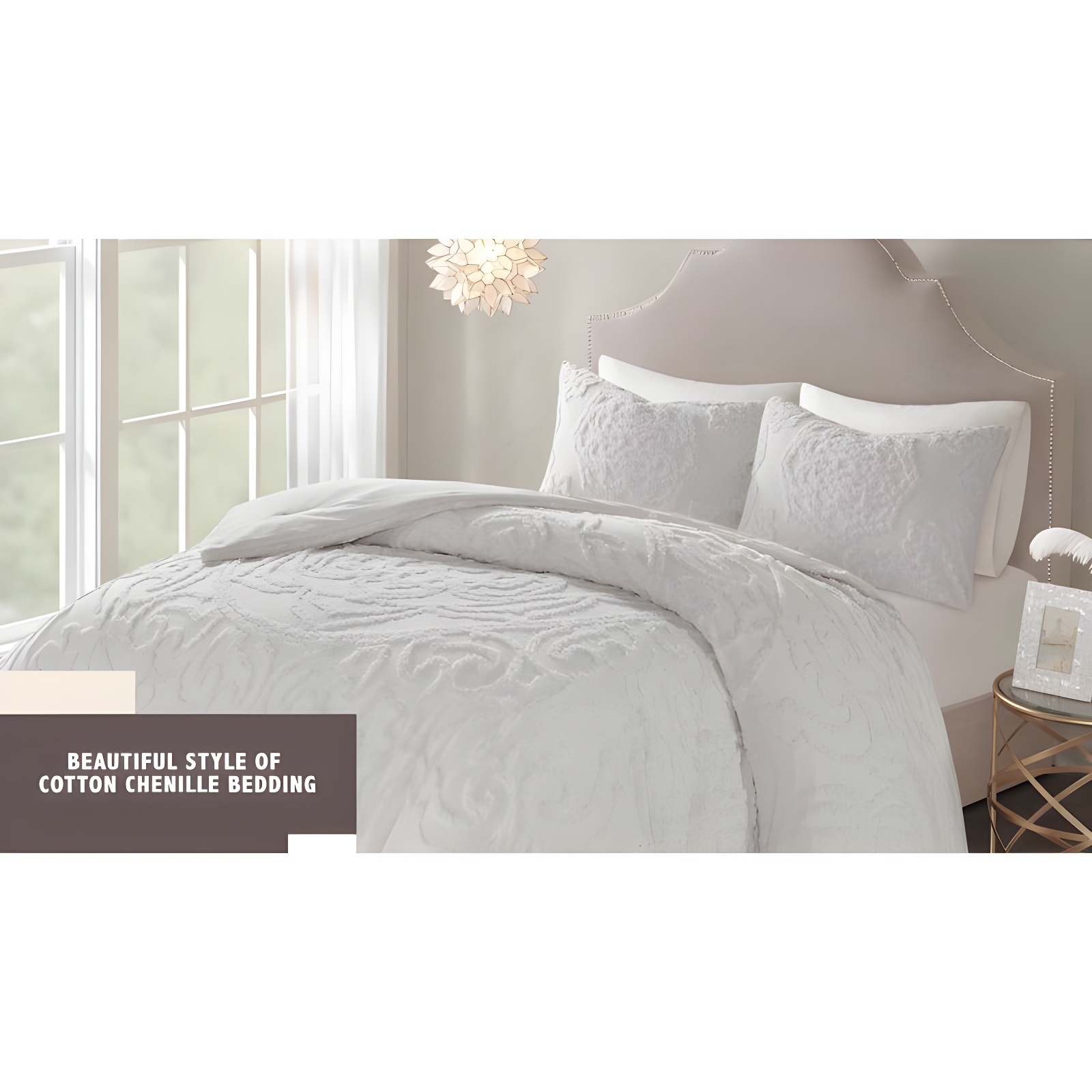 Madison Park Laetitia Tufted Cotton Chenille Medallion Comforter Set