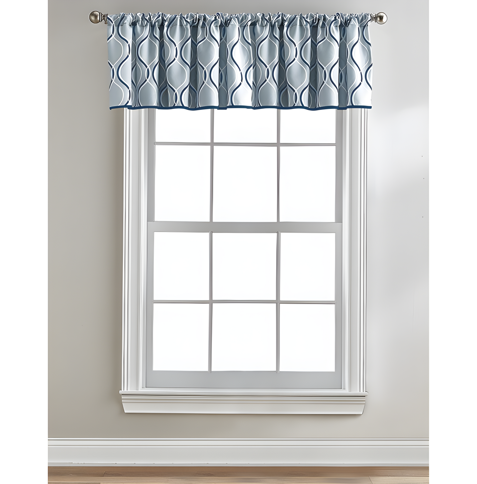 Curtainworks Bettie Geometric Tailored 58" Window Valance