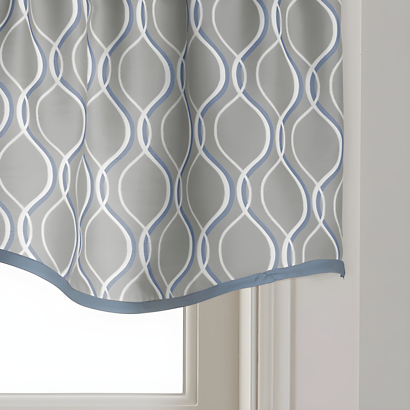 Curtainworks Bettie Geometric Tailored 58" Window Valance