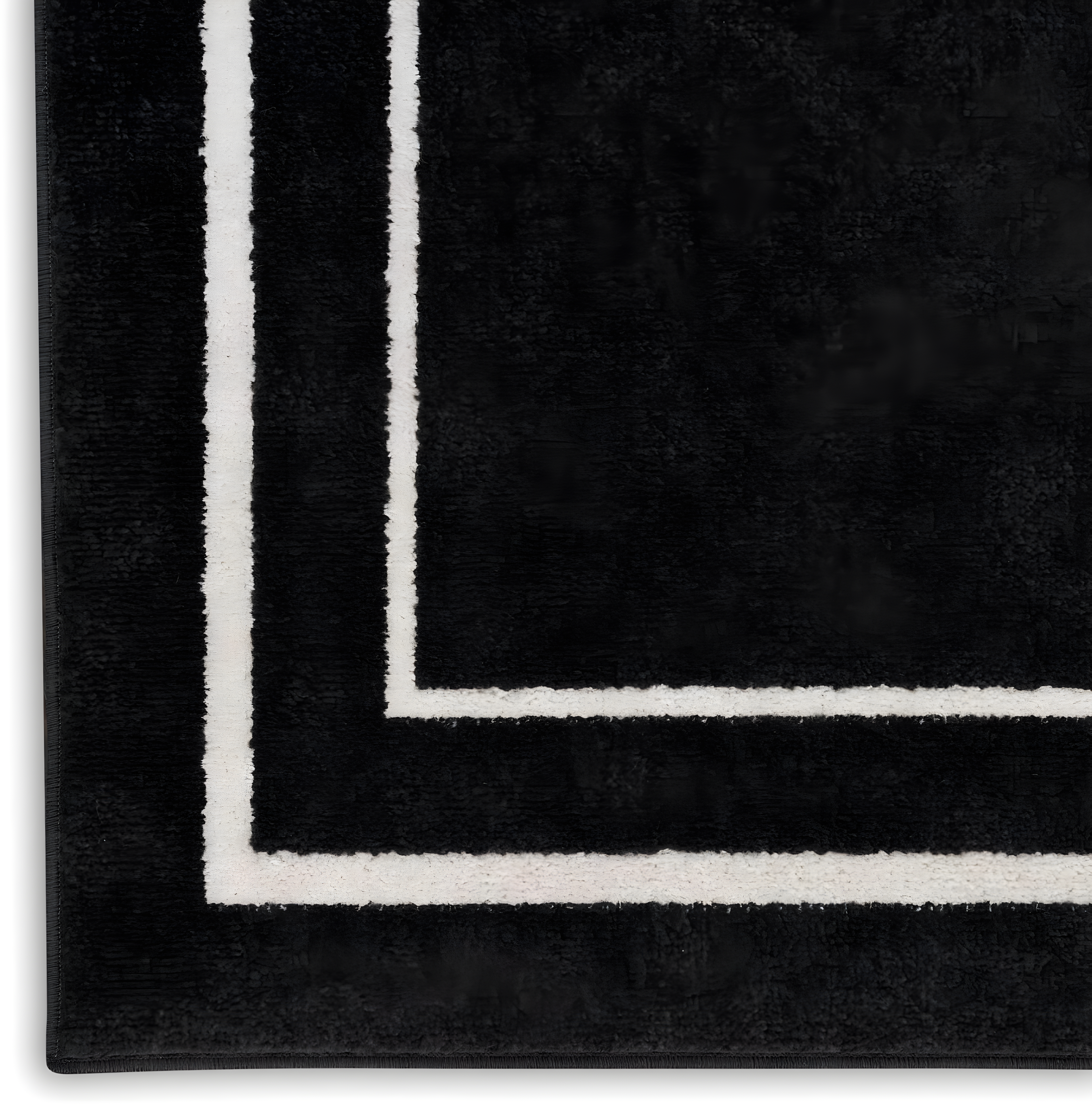 Nourison Essentials 9' x 12' Black Ivory Contemporary Indoor/Outdoor Rug