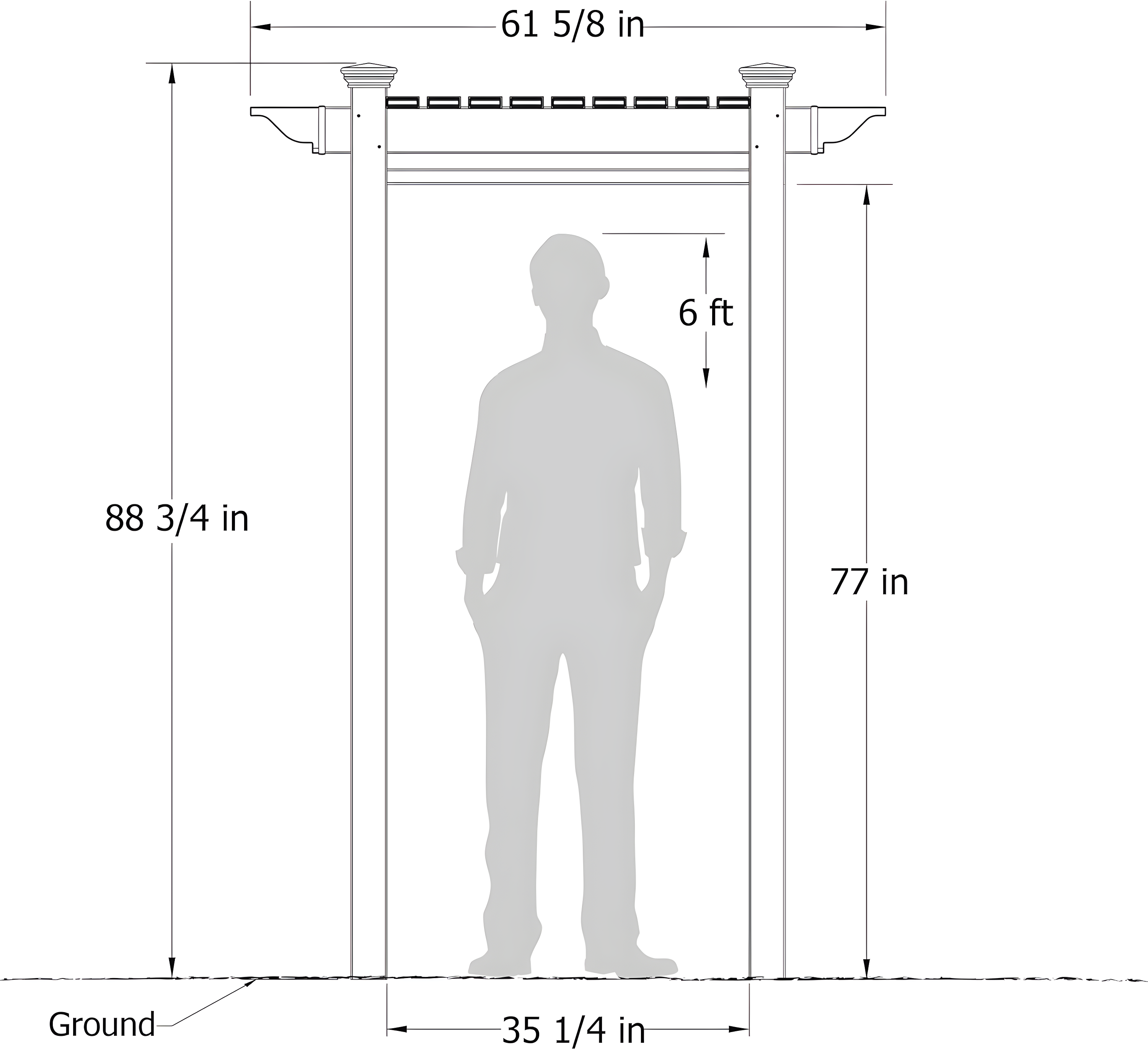 89in H x 62in W x 47in L (1 Enclosure) Zippity Oceanside Outside Shower Enclosure Kit, White Vinyl Outdoor Shower Kit for Pool Shower, Outdoor Changing Room, Beach Shower, Outdoor Bathroom ZP19024