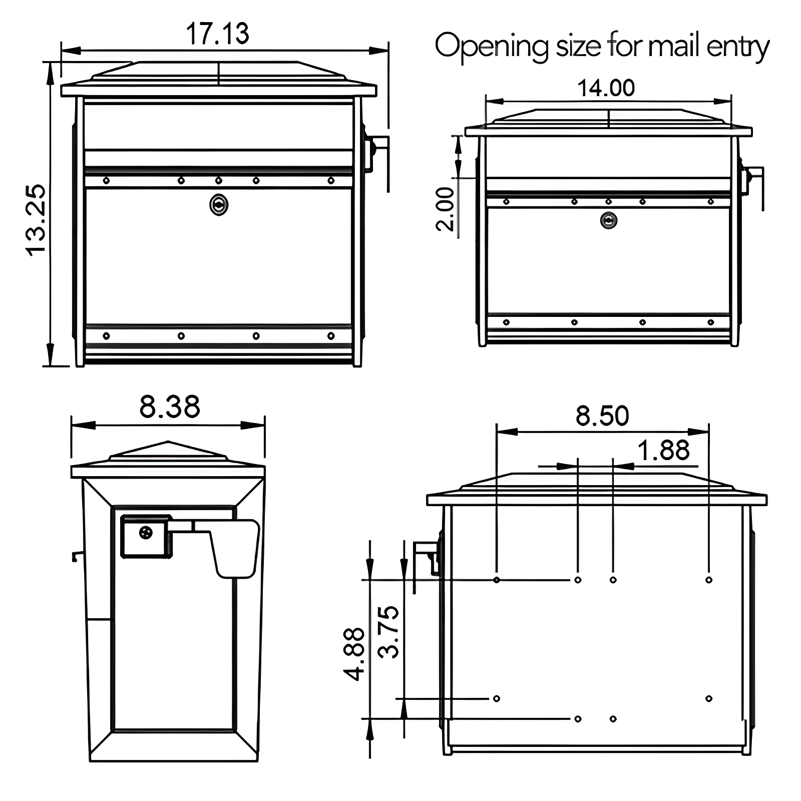 Architectural Mailboxes Mailsafe Locking Wall Mounted Mailbox