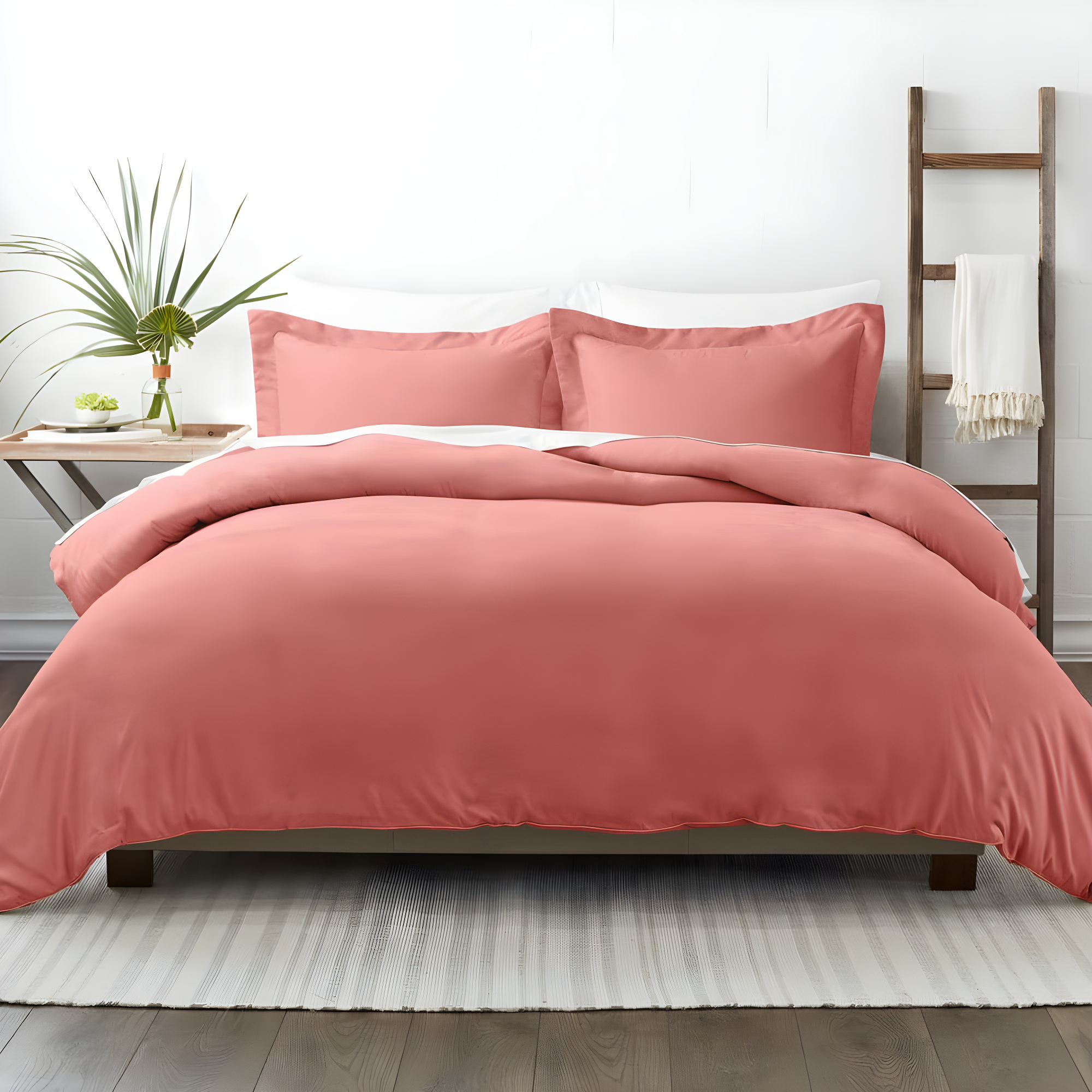 Duvet Cover Set Super Soft Microfiber Bedding in Solid Colors