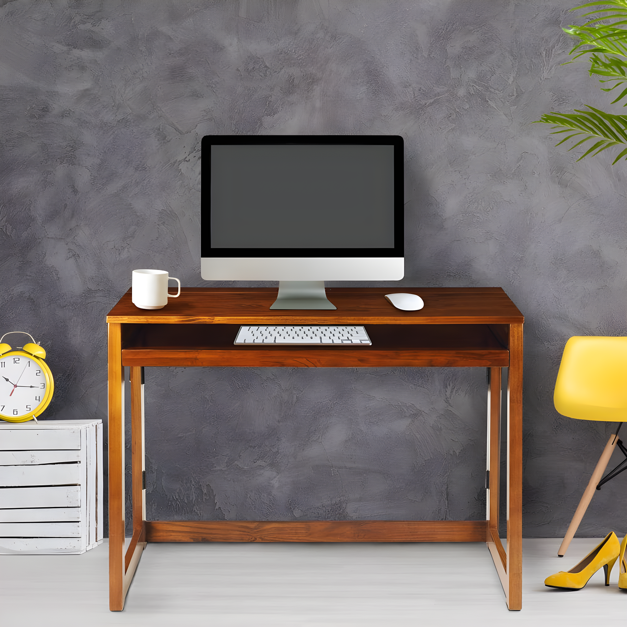 Yu Shan Co USA Ltd Modern Folding Desk with 4 USB Ports