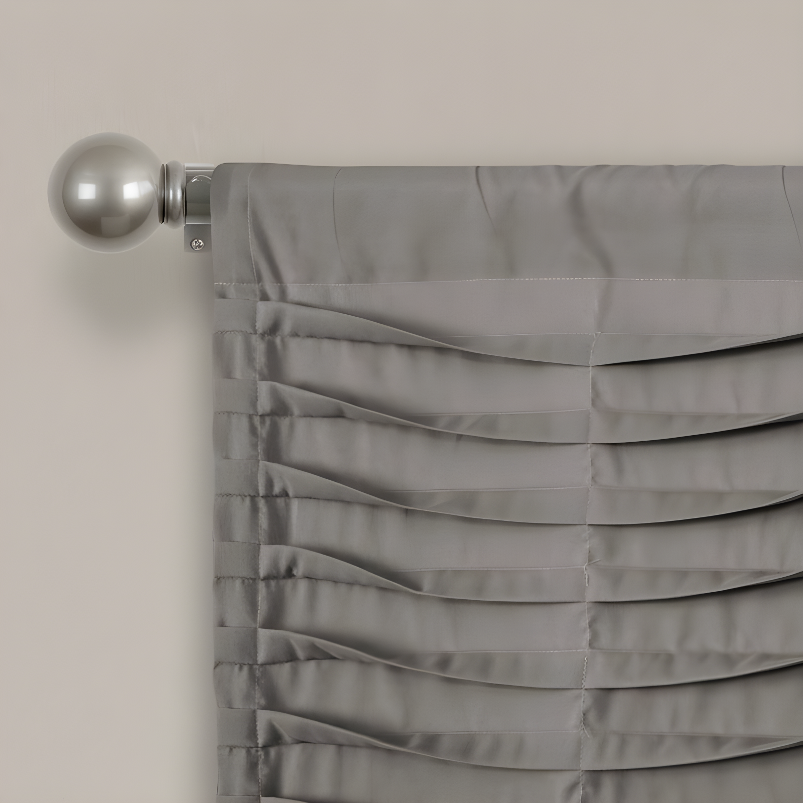Lush Decor Tailored 52'' W Window Valance Blue,Cream,Dark Gray,Light Gray,White