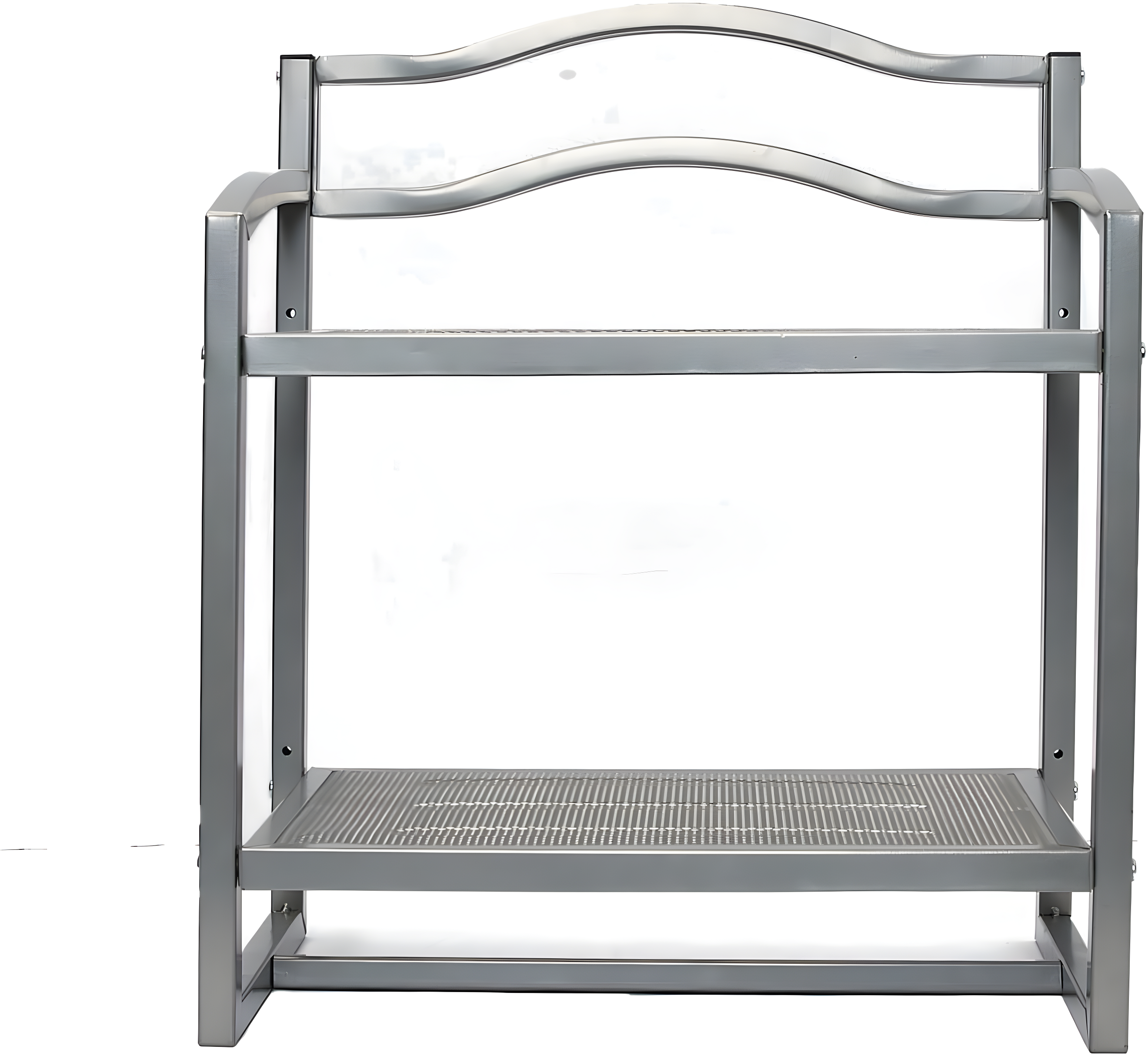 Household Essentials 2 Tier Metal Wall Mount Bathroom Storage Rack Silver