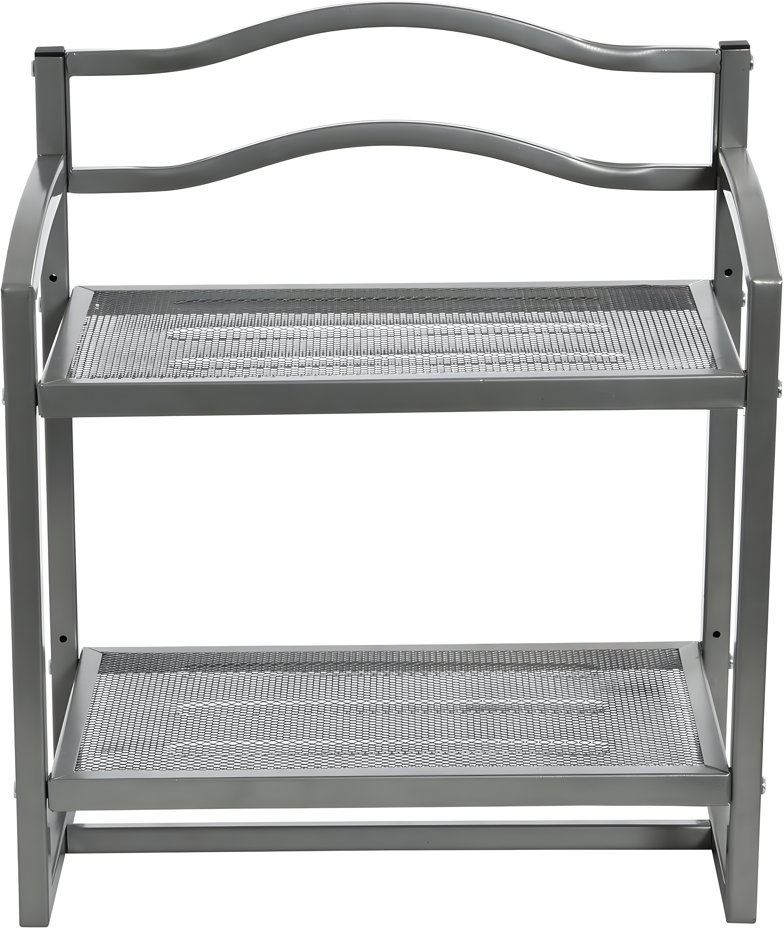 Household Essentials 2 Tier Metal Wall Mount Bathroom Storage Rack Silver