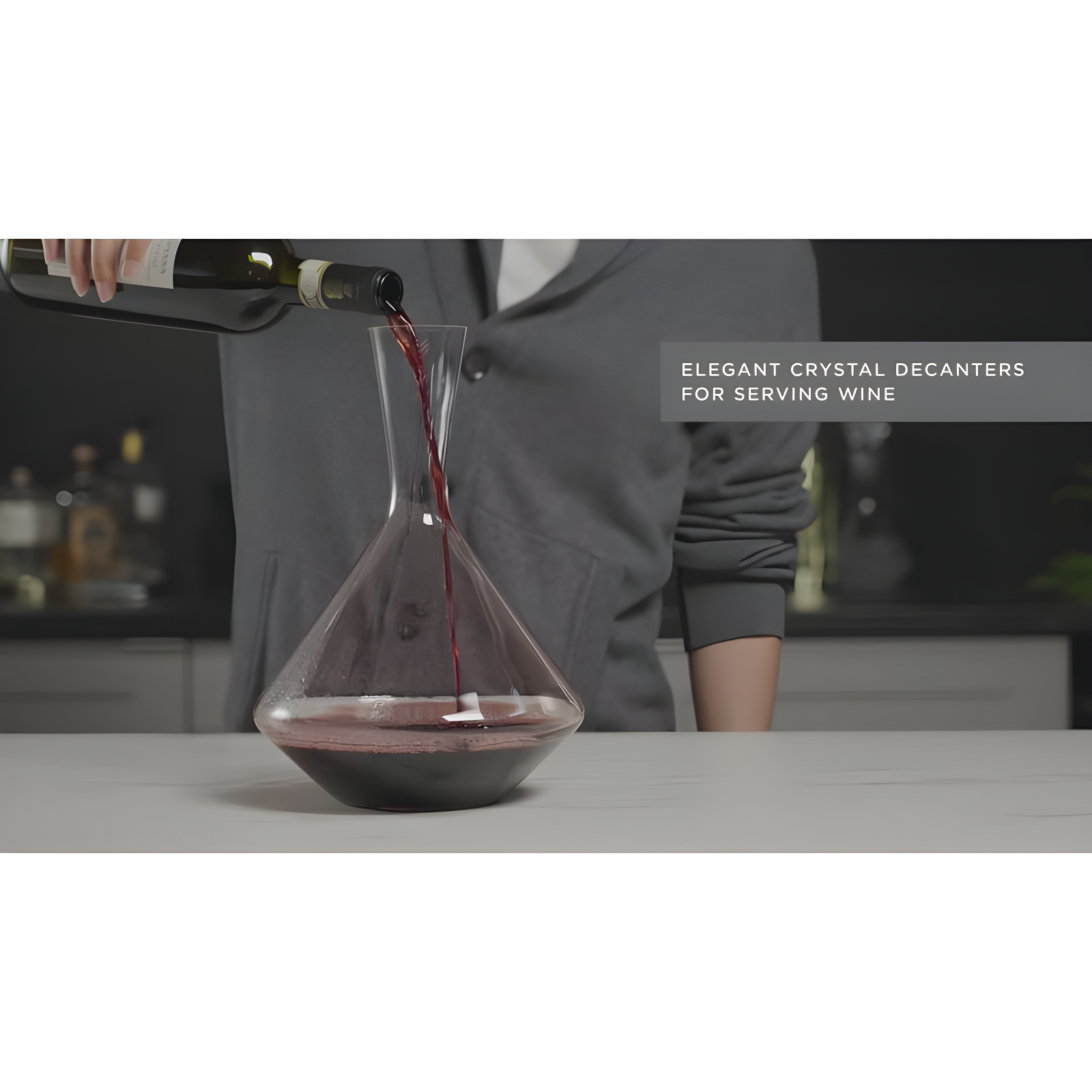 Viski Prism Crystal Whiskey Decanter