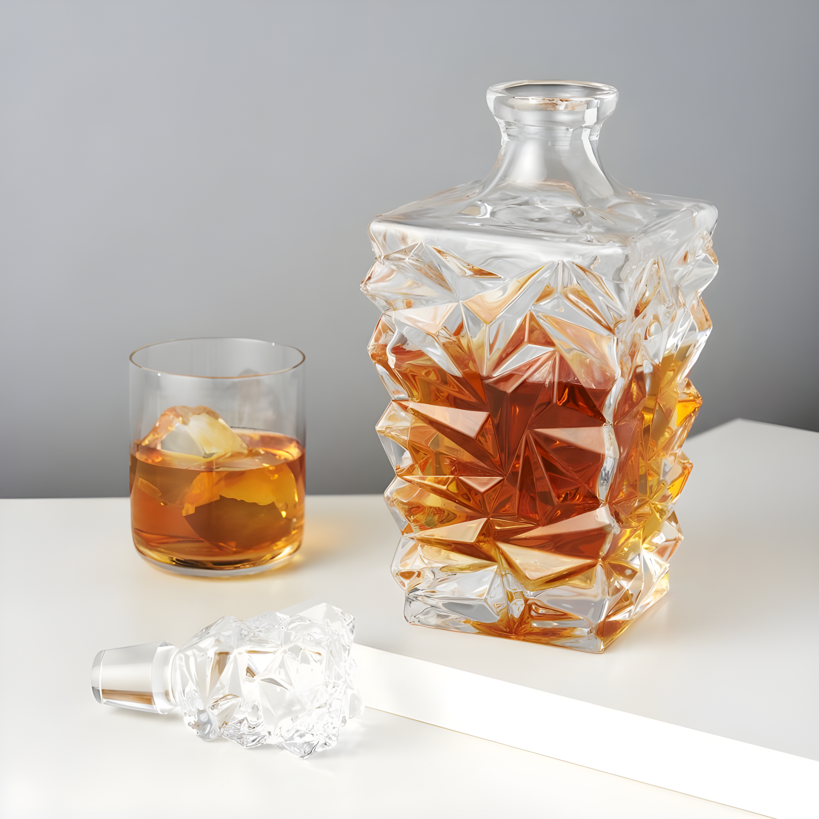 Viski Prism Crystal Whiskey Decanter