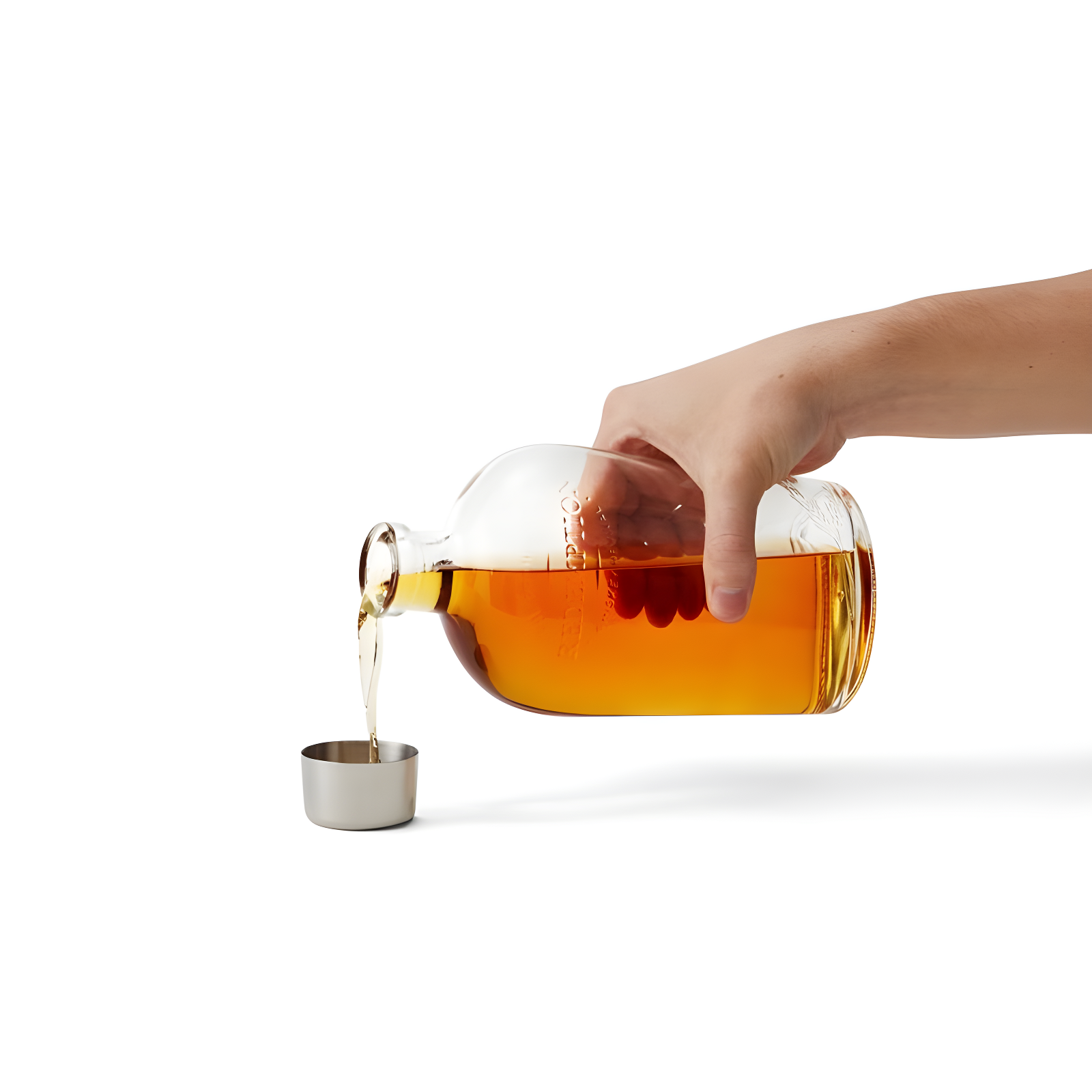 Houdini 18oz Glass Cocktail Shaker: Clear, Nonslip Base, Dishwasher-Safe, 9" Height, 18oz Capacity