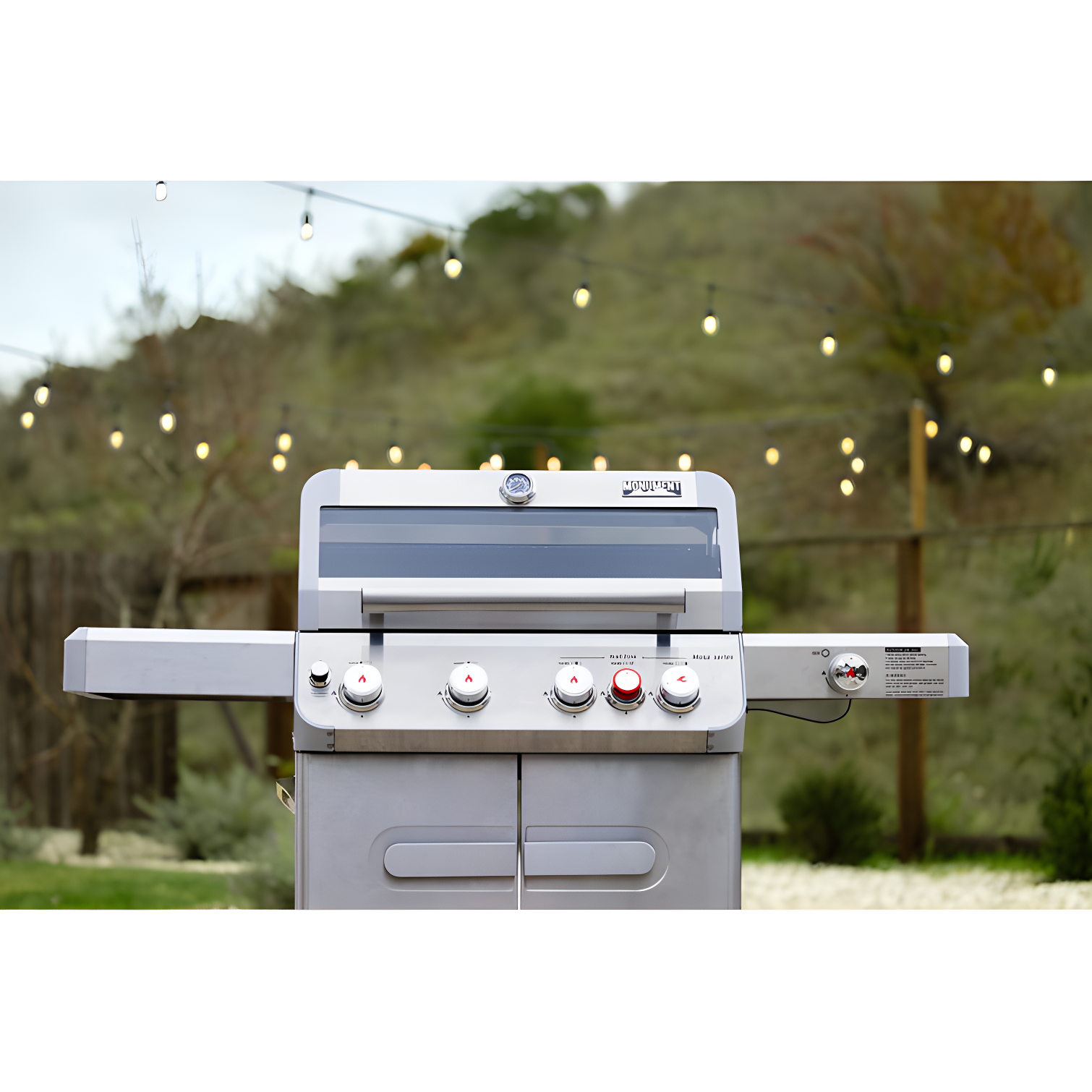 Monument Grills Mesa 415BZ,4-Burner Liquid Propane Infrared Gas Grill with Side Burner and Cabinet, 62,000 BTU – Perfect for Family BBQs