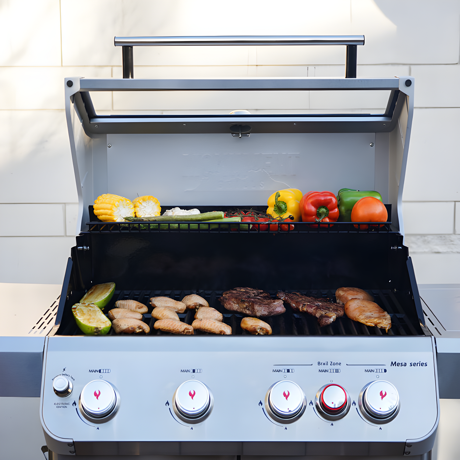 Monument Grills Mesa 415BZ,4-Burner Liquid Propane Infrared Gas Grill with Side Burner and Cabinet, 62,000 BTU – Perfect for Family BBQs