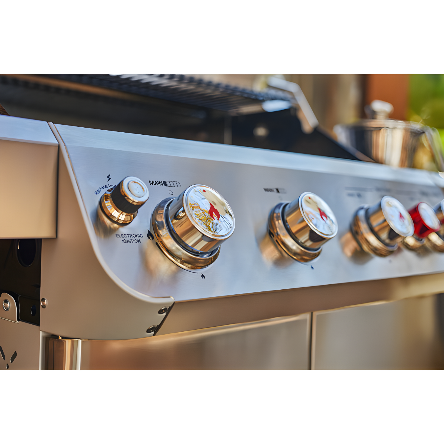 Monument Grills Mesa 415BZ,4-Burner Liquid Propane Infrared Gas Grill with Side Burner and Cabinet, 62,000 BTU – Perfect for Family BBQs