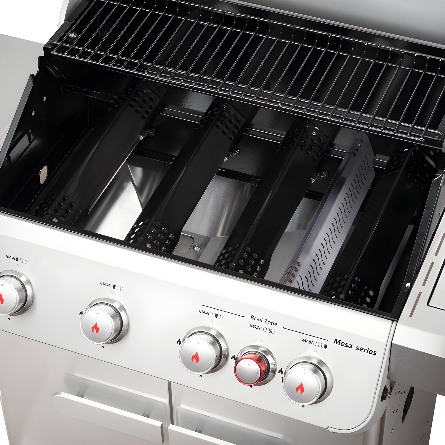 Monument Grills Mesa 415BZ,4-Burner Liquid Propane Infrared Gas Grill with Side Burner and Cabinet, 62,000 BTU – Perfect for Family BBQs