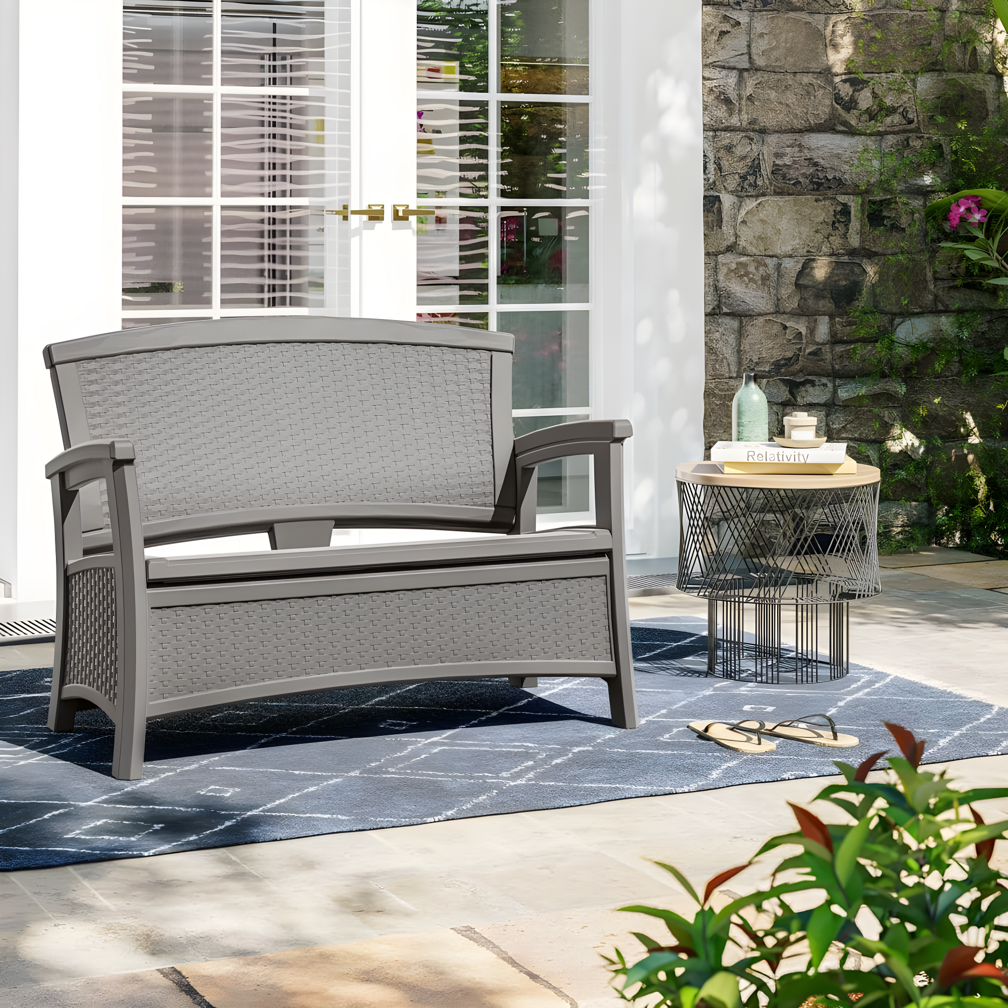 Suncast Elements 47'' Resin Outdoor Loveseat