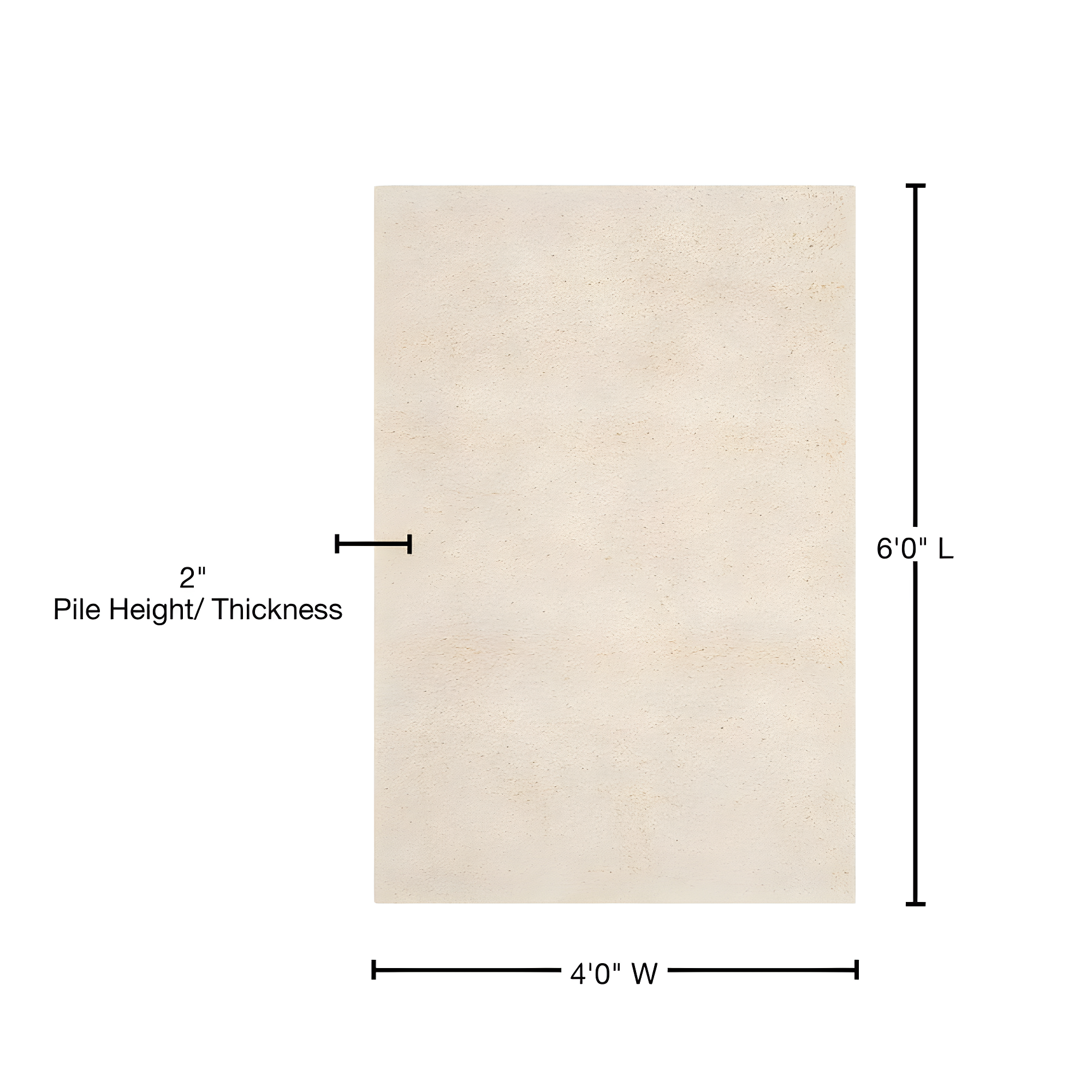 Shag SG151 Power Loomed Indoor Area Rug - Ivory - 4'x6' - Safavieh.
