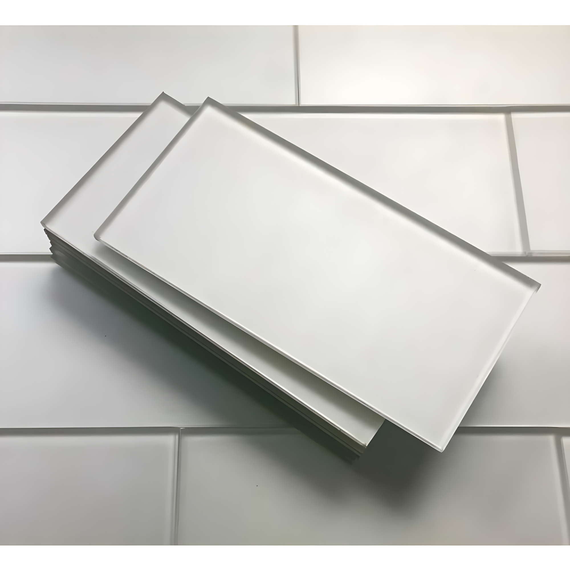 Forever Matte 3 in. x 6 in. Diamond Grade Glass Straight Edge Subway Decorative Kitchen & Bathroom Wall Tile