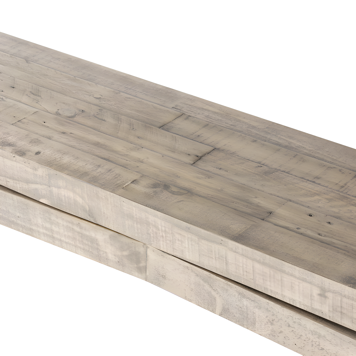 Weathered Wheat Reclaimed Pine Console Table with Storage