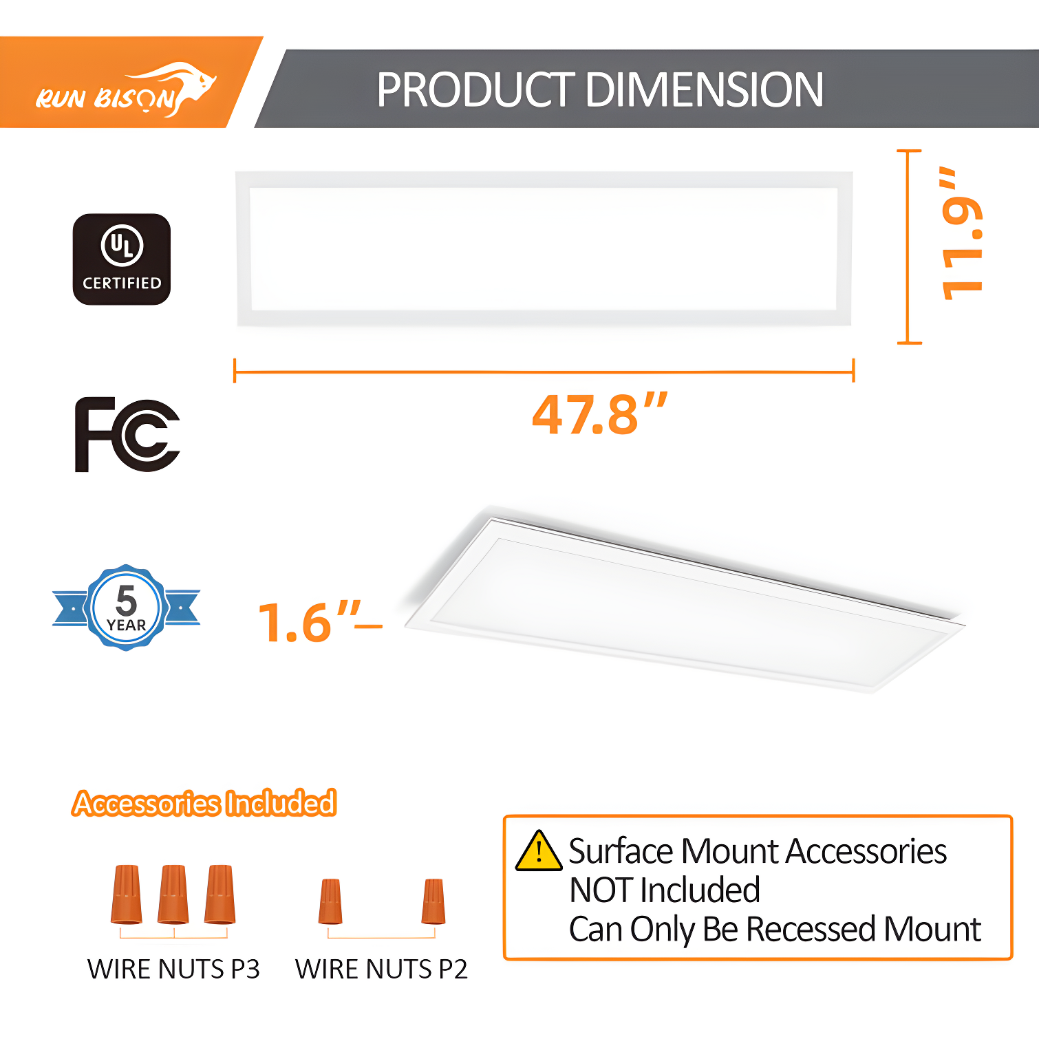Dimmable LED Flat Panel Light