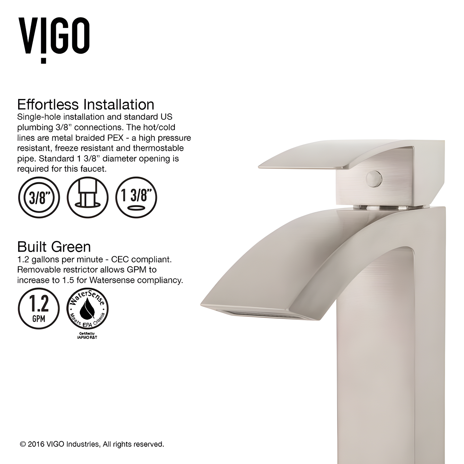 Satro 7" H Single Handle Single Hole Bathroom Faucet