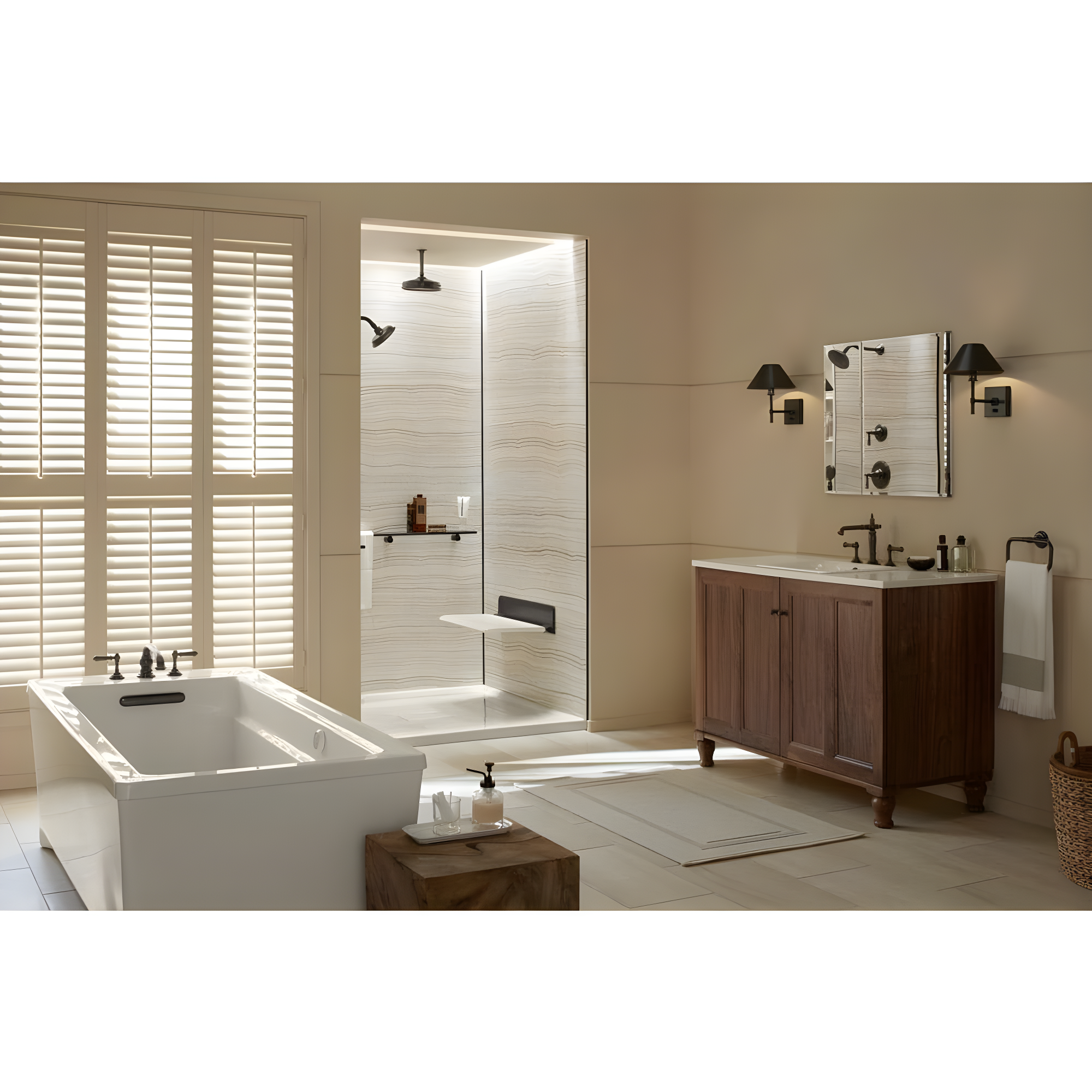 CLC Aluminum Two-Door Medicine Cabinet With Mirrored Doors, Beveled Edges