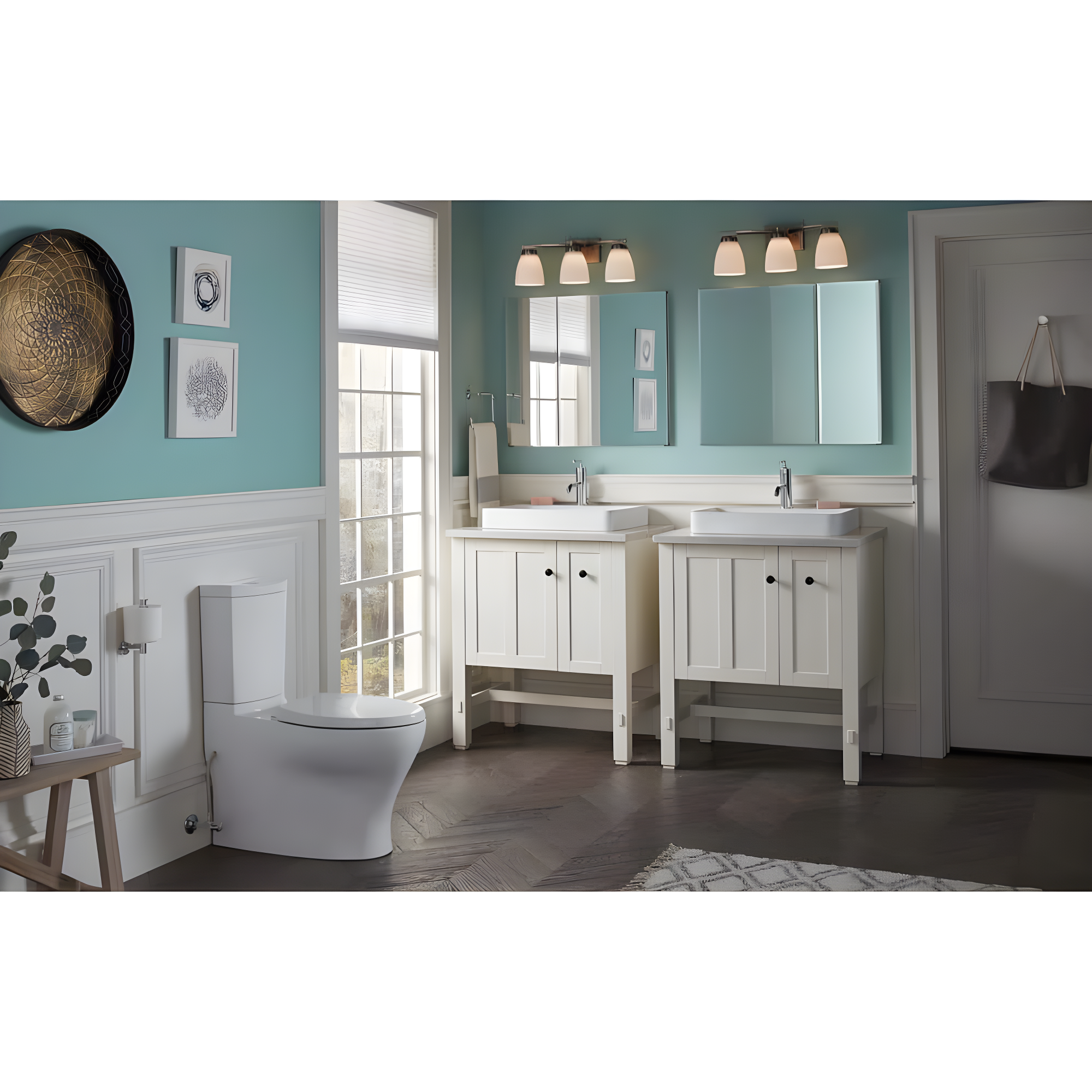 CLC Aluminum Two-Door Medicine Cabinet With Mirrored Doors, Beveled Edges