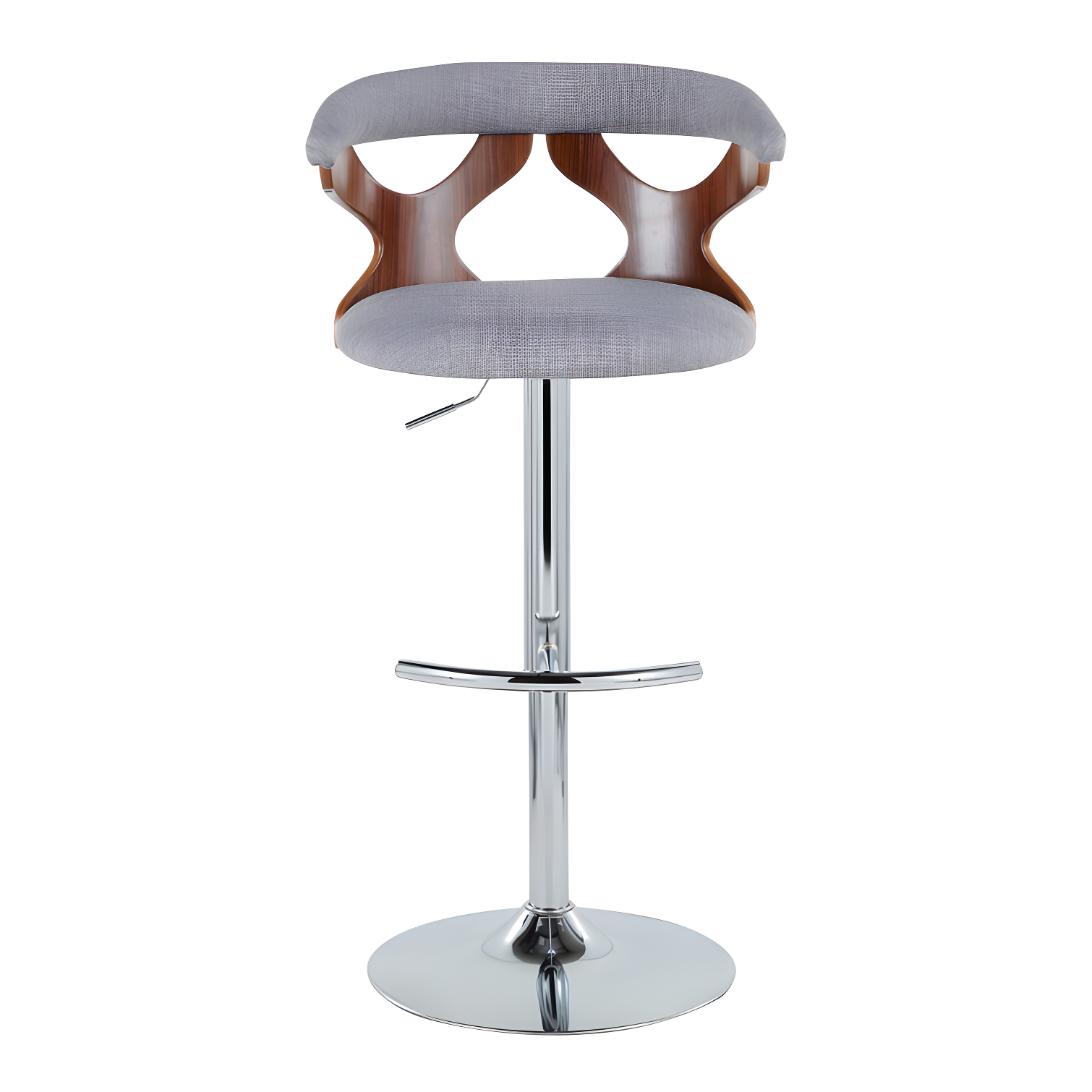 LumiSource Gardenia Swivel Upholstered Adjustable Height Counter Stool with Metal Frame (Set of 2)