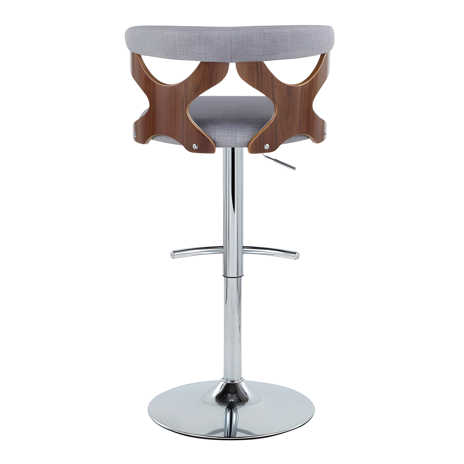 LumiSource Gardenia Swivel Upholstered Adjustable Height Counter Stool with Metal Frame (Set of 2)
