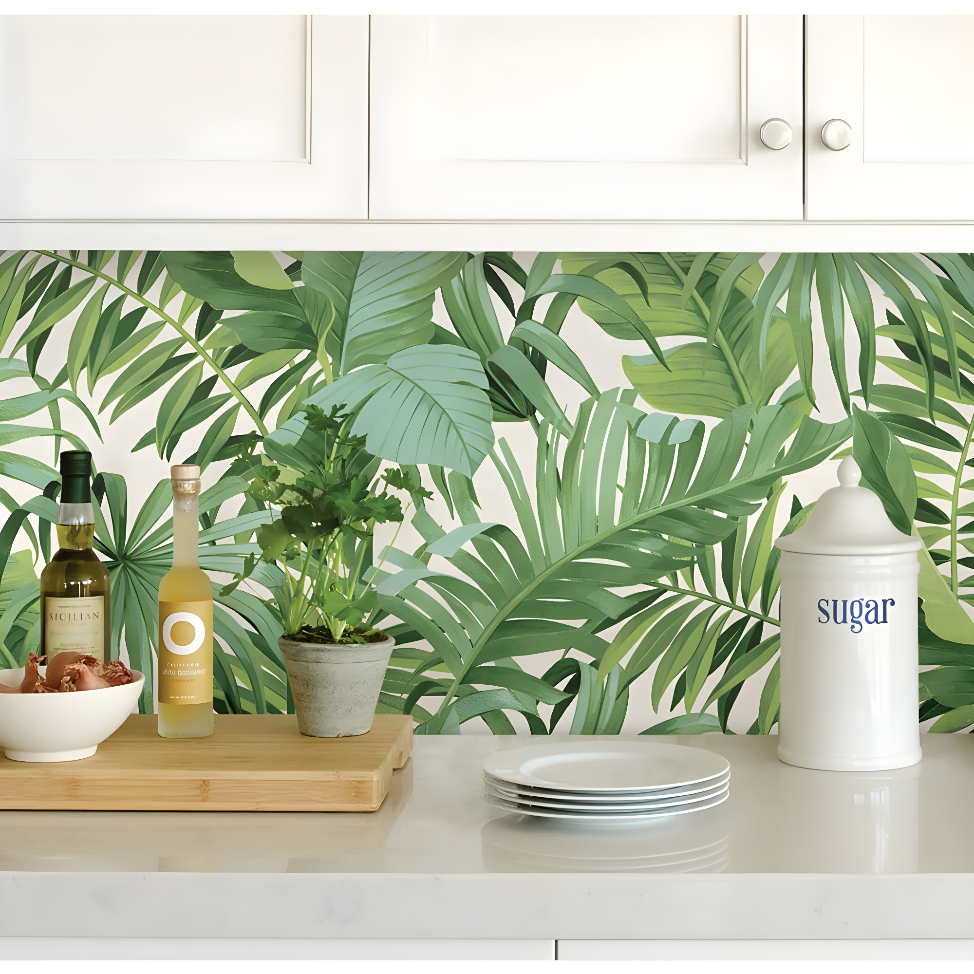 NuWallpaper Maui Vinyl Peel And Stick Wallpaper, 216-in by 20.5-in, 30.75 sq. ft.