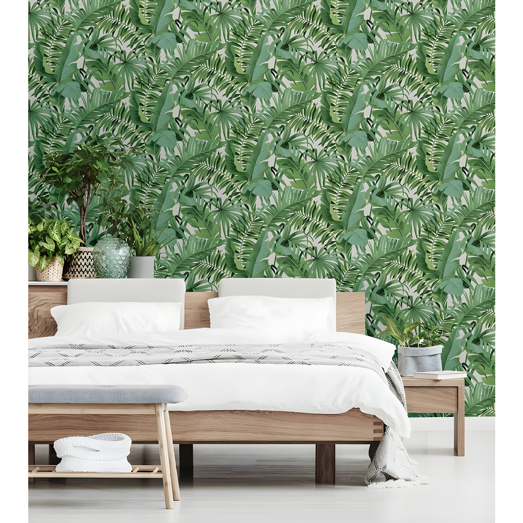 NuWallpaper Maui Vinyl Peel And Stick Wallpaper, 216-in by 20.5-in, 30.75 sq. ft.