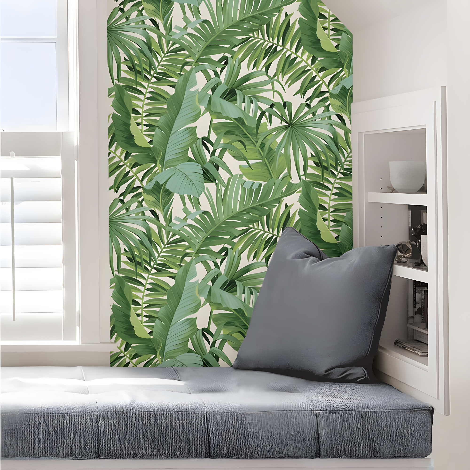 NuWallpaper Maui Vinyl Peel And Stick Wallpaper, 216-in by 20.5-in, 30.75 sq. ft.