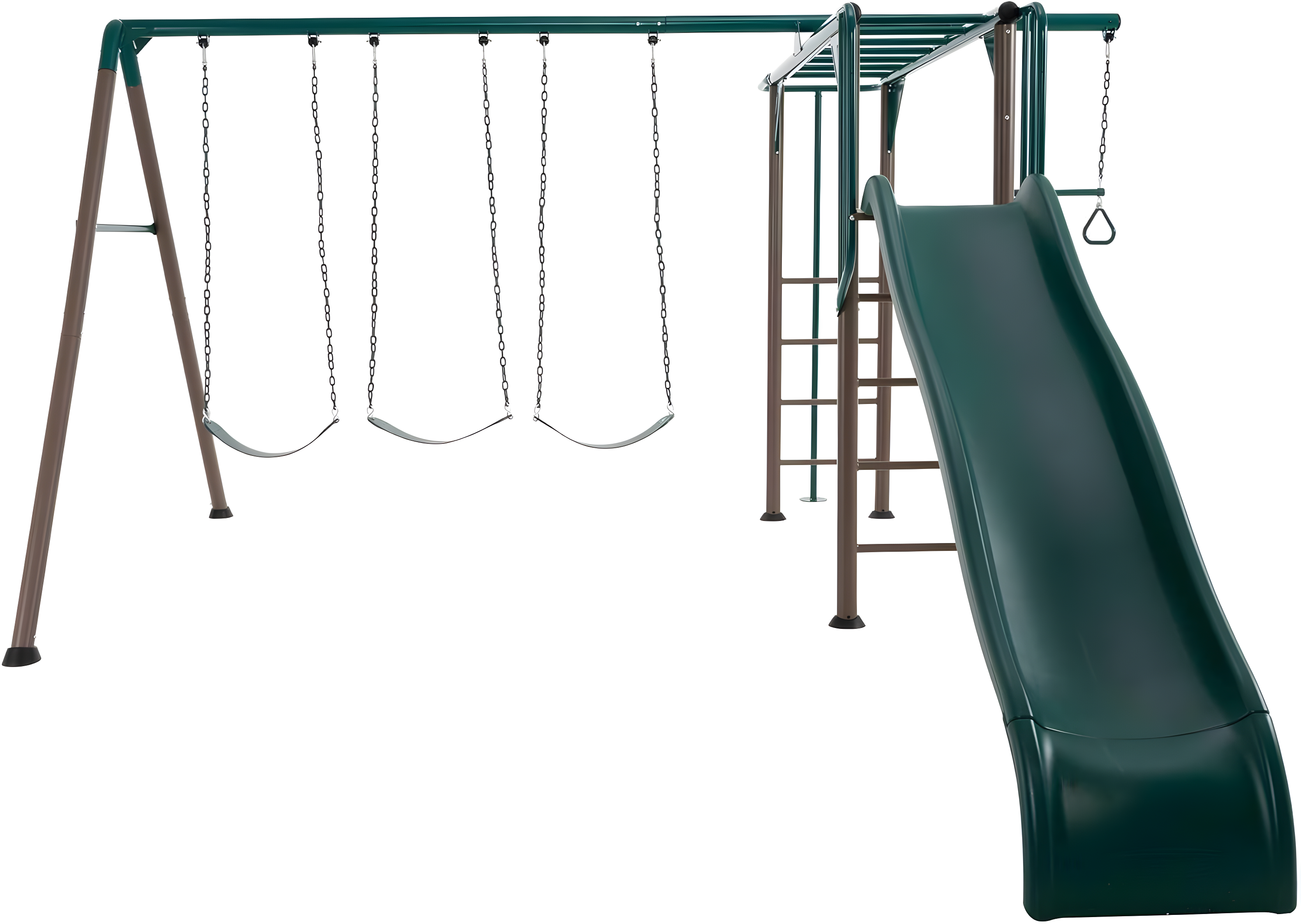 Lifetime Lifetime Powder Coated Steel Swing Set with 4 Swing(s) , 1 Slide(s)