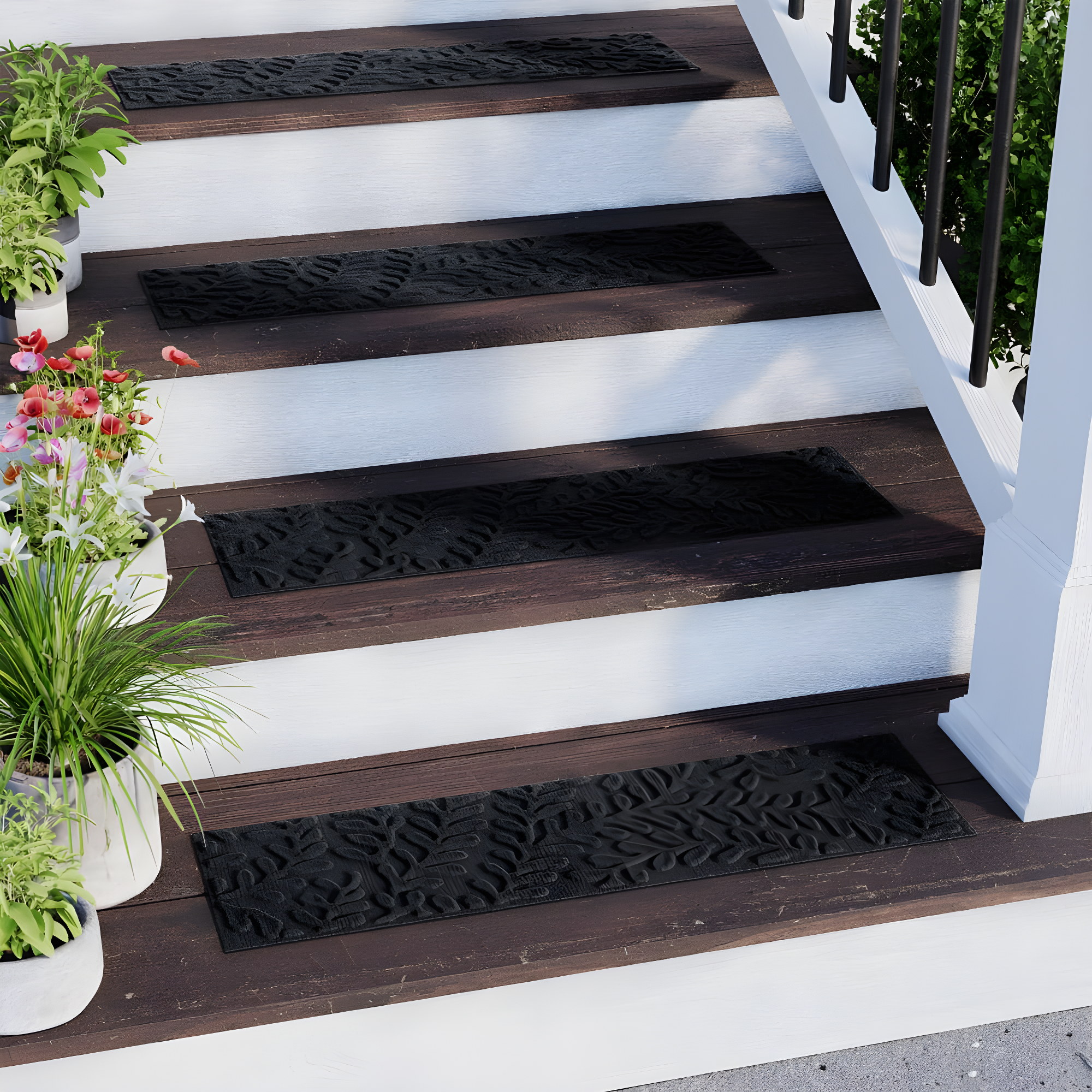 WaterHog Boxwood 8.5" x 30" Indoor Outdoor Stair Treads