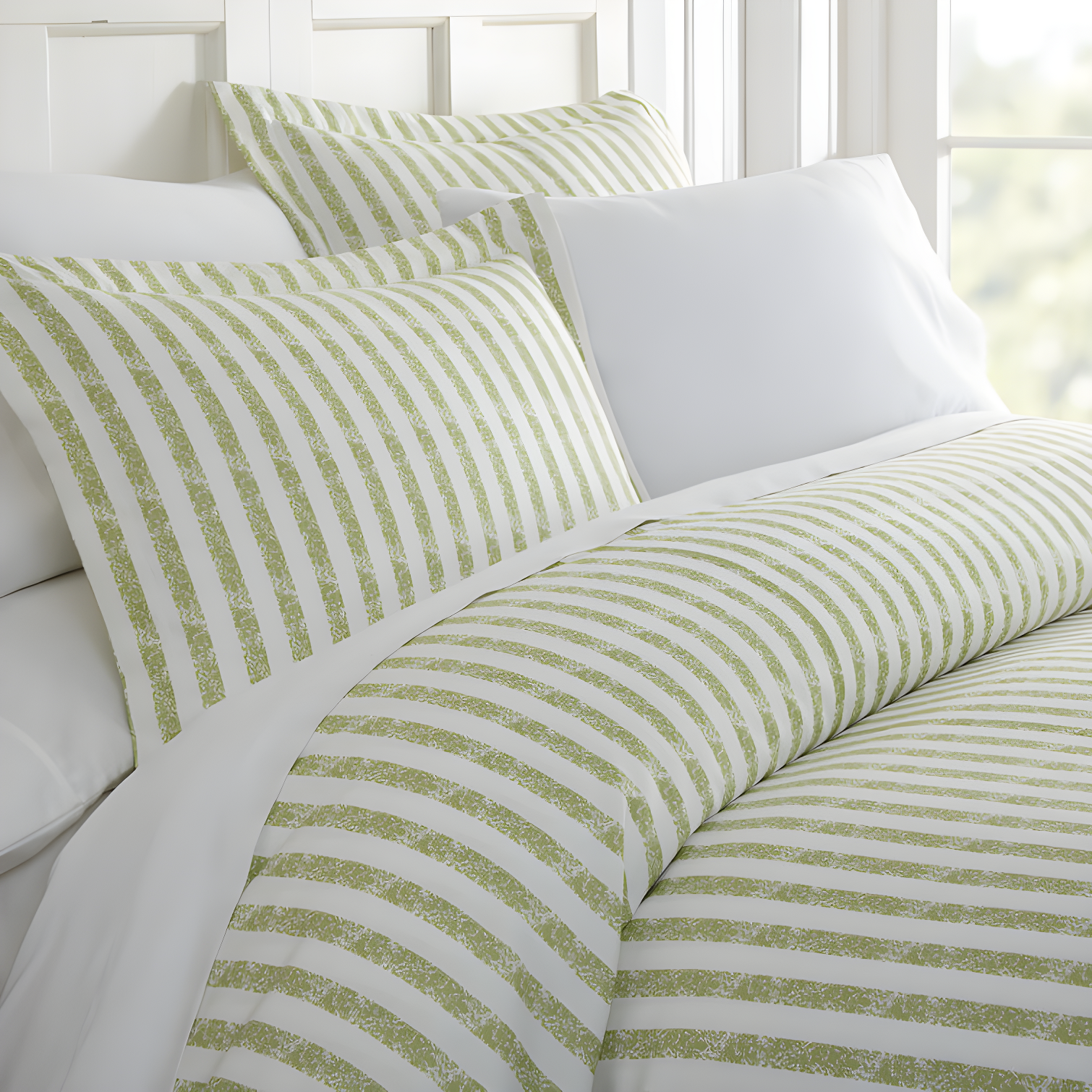 Becky Cameron 3 Piece Rugged Stripe Pattern Duvet Cover Set
