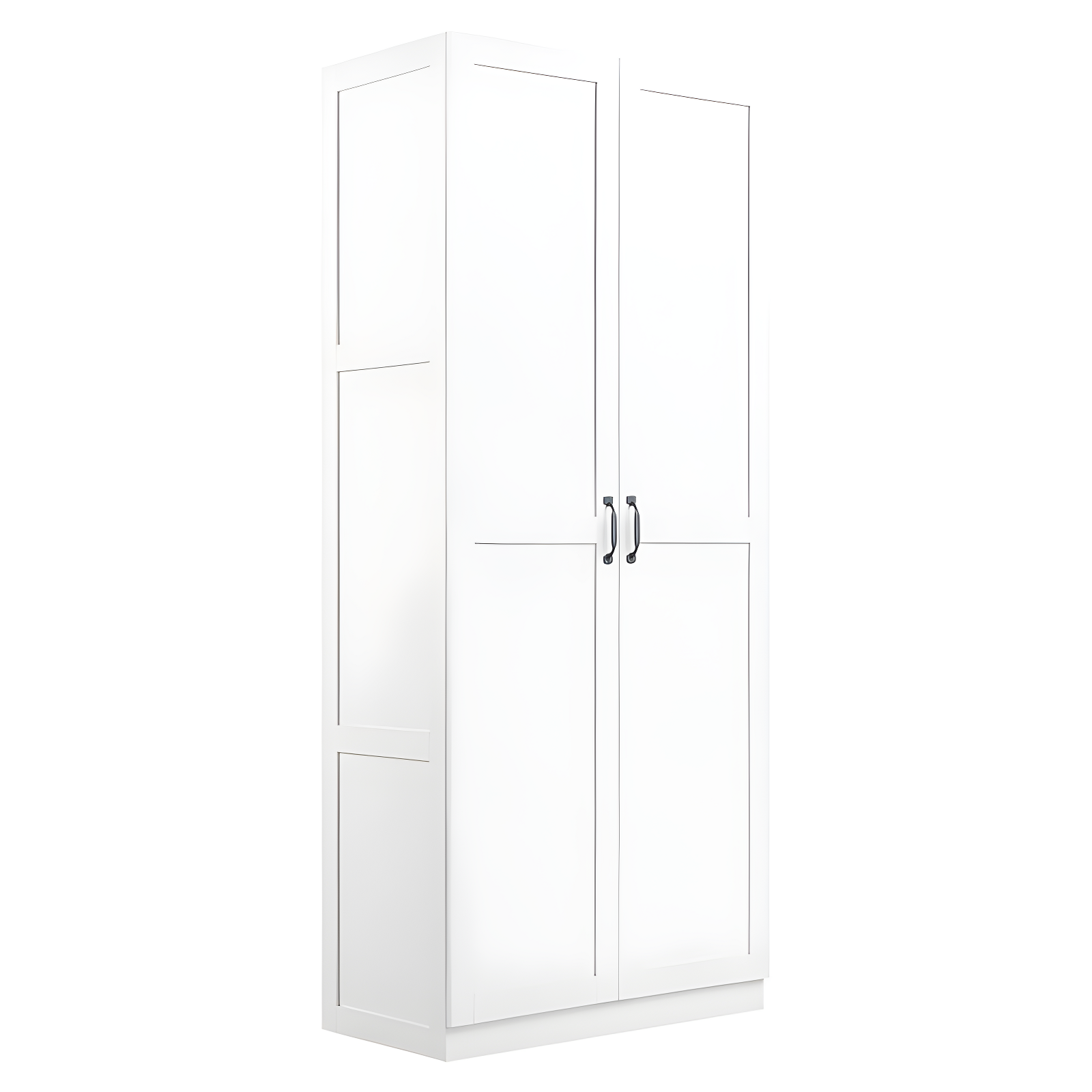 Hopkins Modern 4 Shelf Storage Closet White - Manhattan Comfort: MDF, European Hinge, Anti-Tip