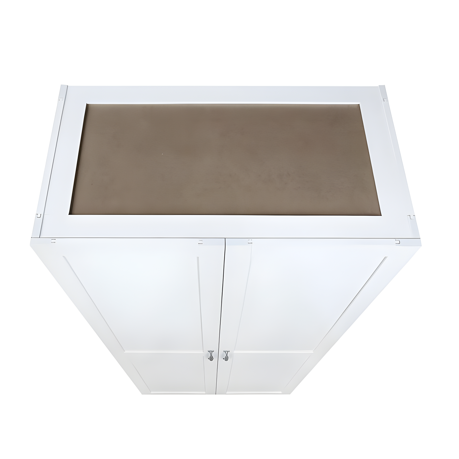 Hopkins Modern 4 Shelf Storage Closet White - Manhattan Comfort: MDF, European Hinge, Anti-Tip