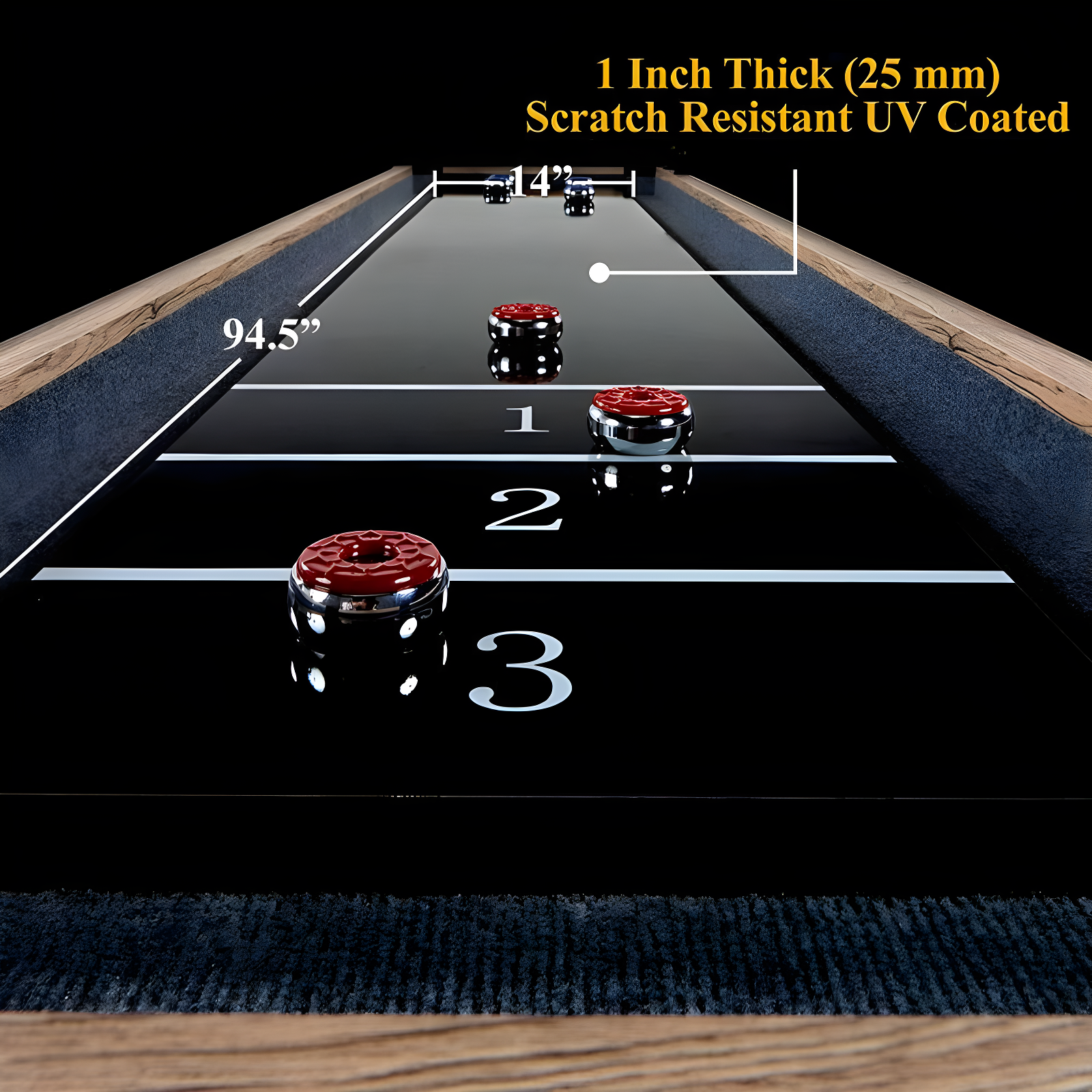 Barrington Billiards Company Barrington 9ft Wentworth Shuffleboard Table with 8-Puck Set