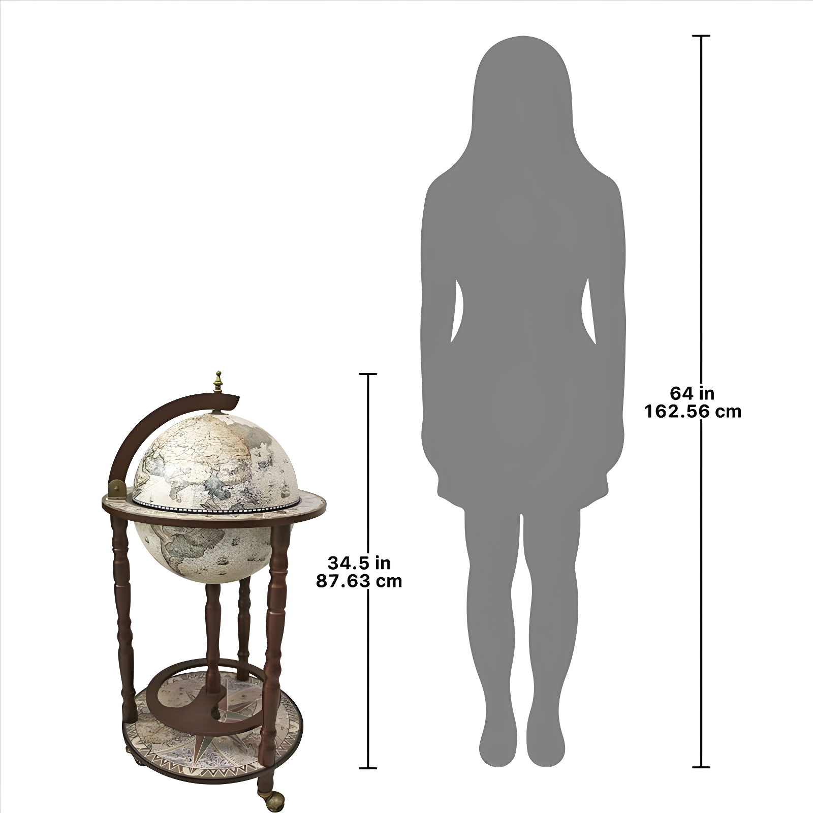 Design Toscano Crema Durata Replica Globe Bar