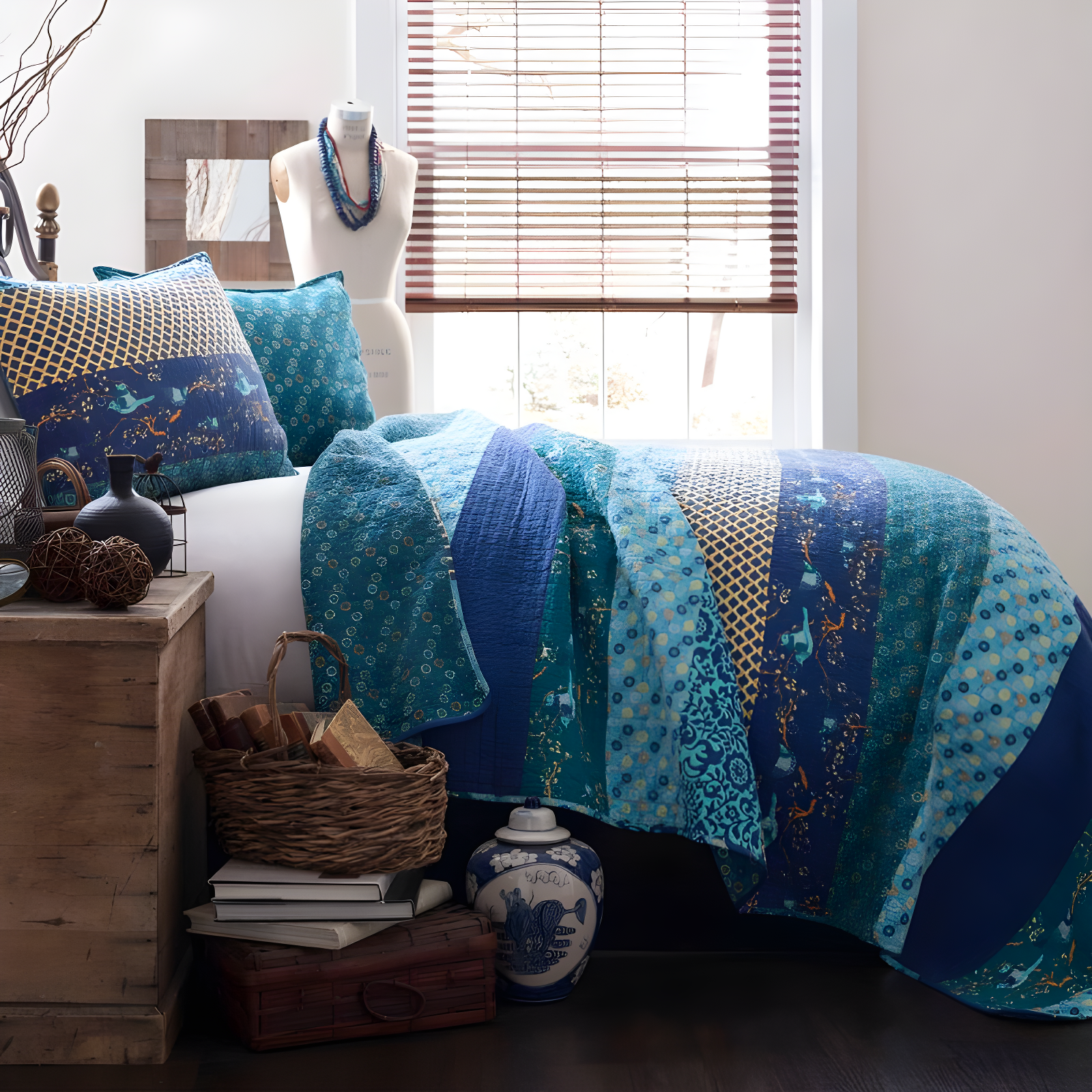 Lush Decor Royal Empire Cotton Reversible 3 Piece Quilt Set