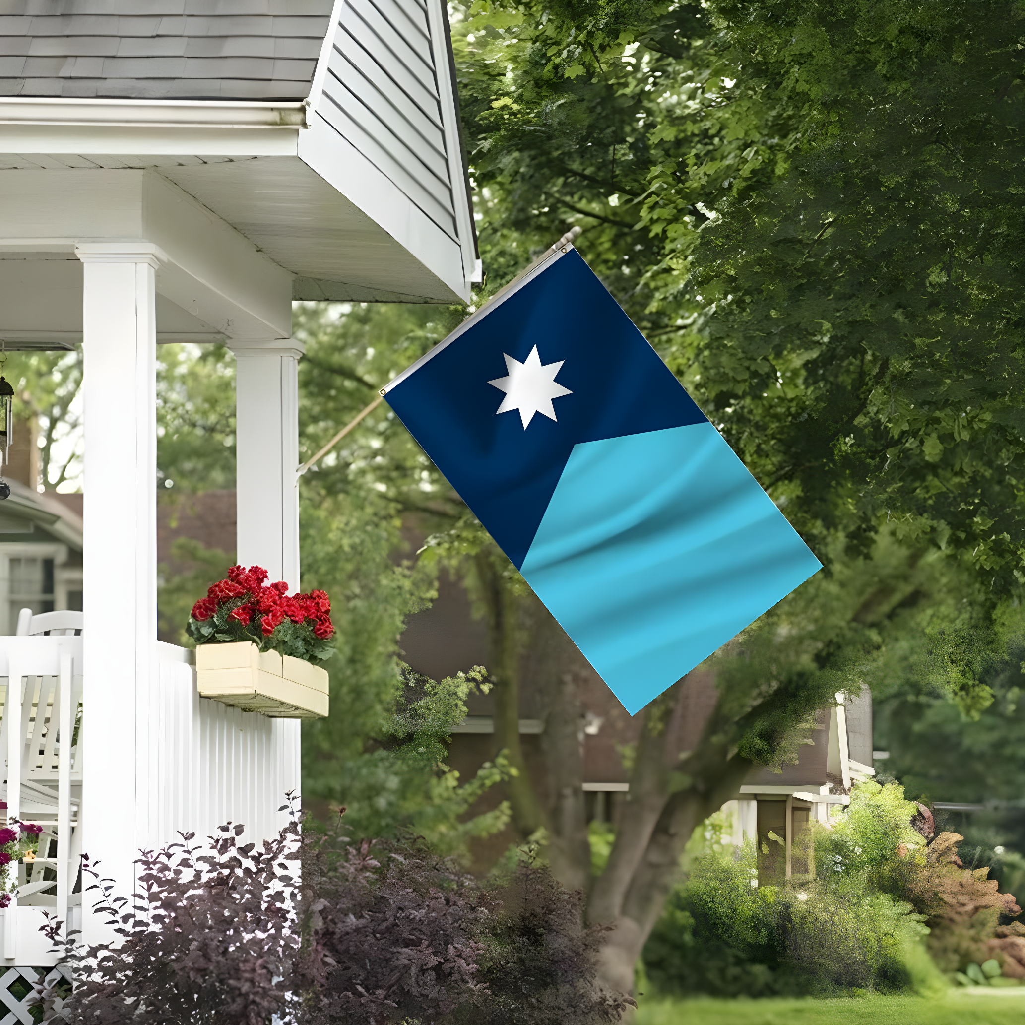 New Minnesota State Flag 3x5 Outdoor MN Flag 2 Rows Stitched Edge Canvas Header with 2 Brass Grommets