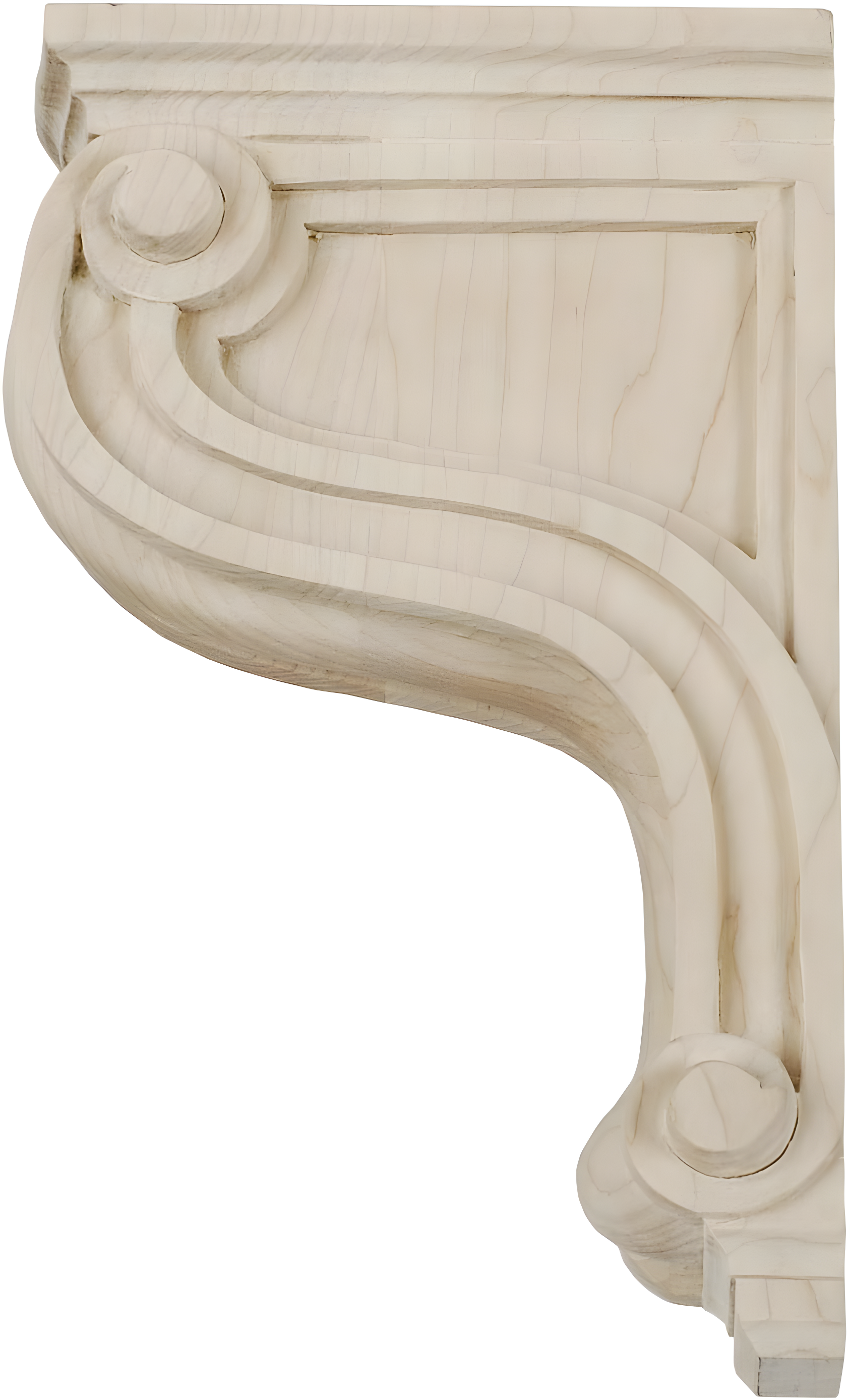Architectural Products by Outwater L.L.C. 8 in x 2 in x 4-3/4 in Unfinished Small Solid Classic Traditional Plain Wood Corbel