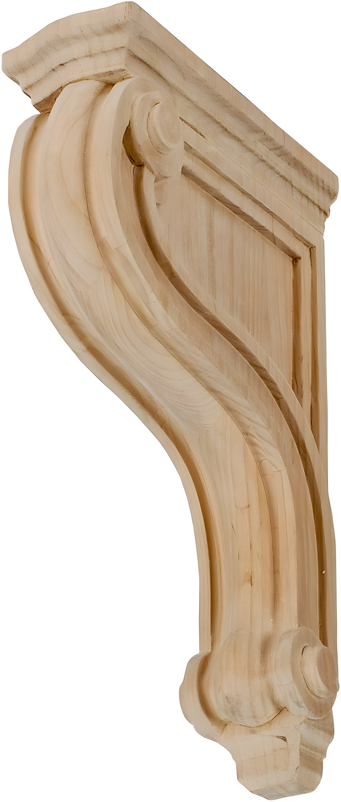 Architectural Products by Outwater L.L.C. 8 in x 2 in x 4-3/4 in Unfinished Small Solid Classic Traditional Plain Wood Corbel