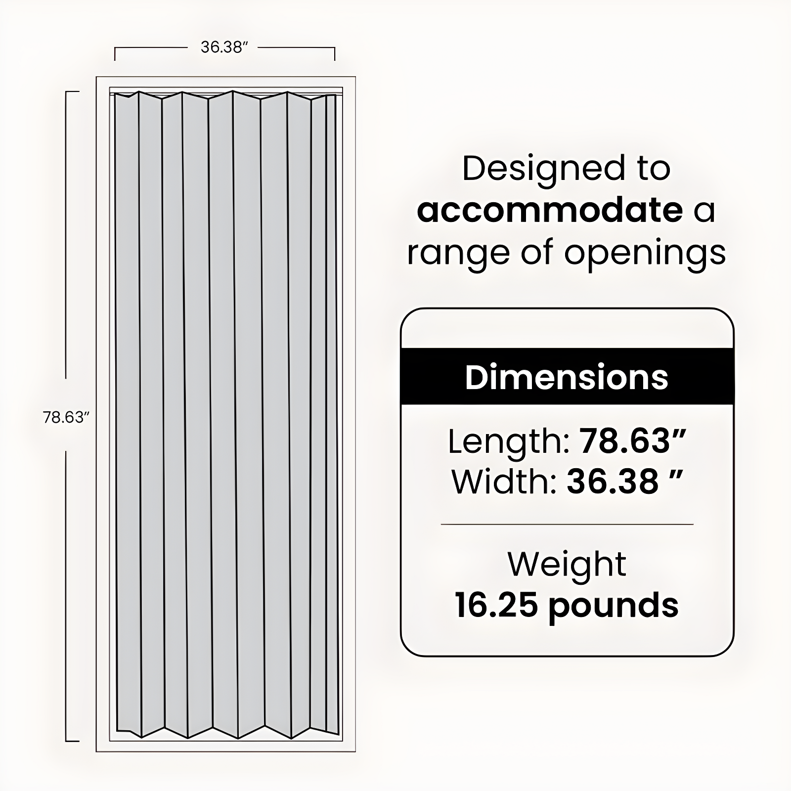 LTL Home Products 48'' Hollow Flush Accordion Door