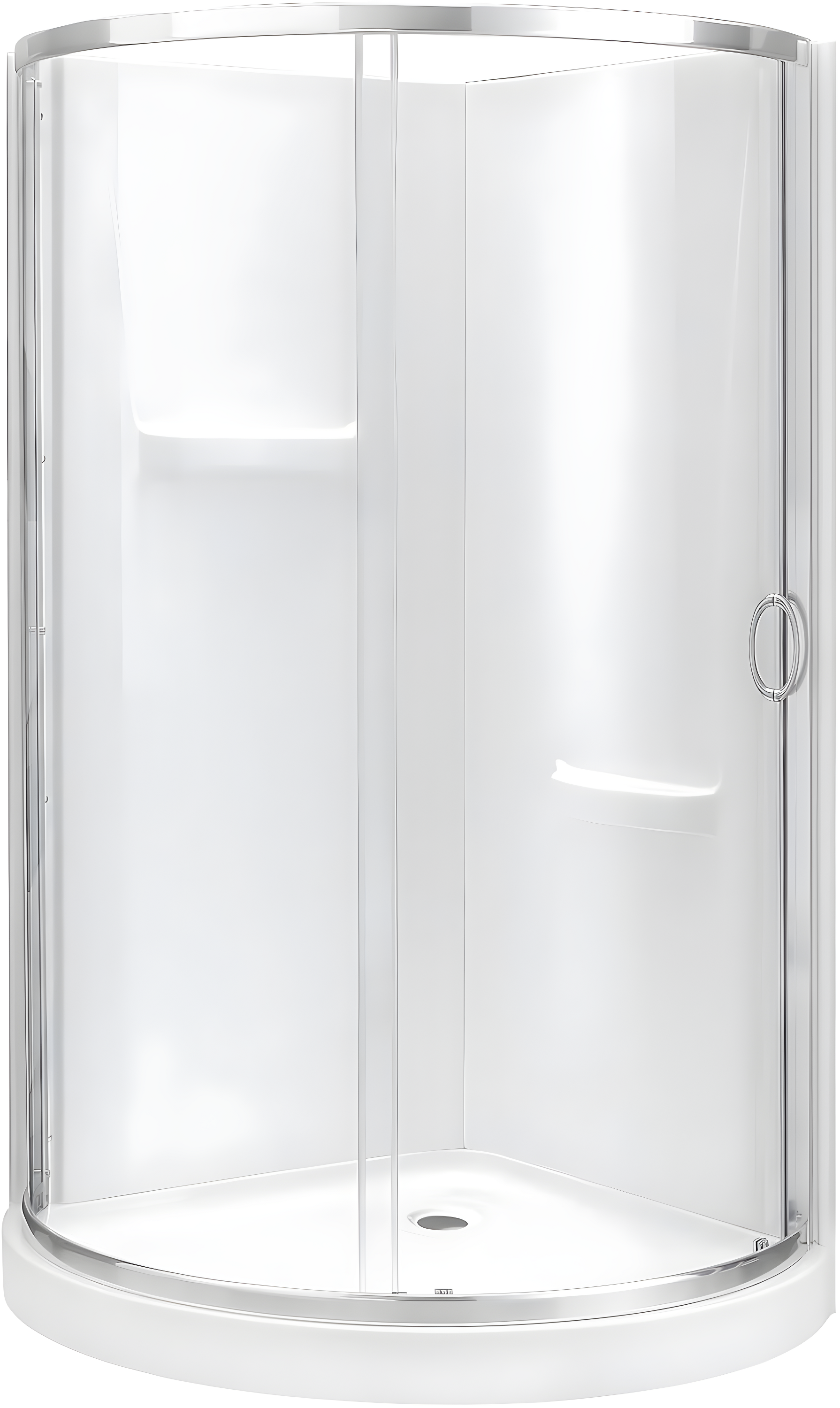 OVE Decors Breeze 44 in. Round Shower Kit w/ Clear, Base, Wall