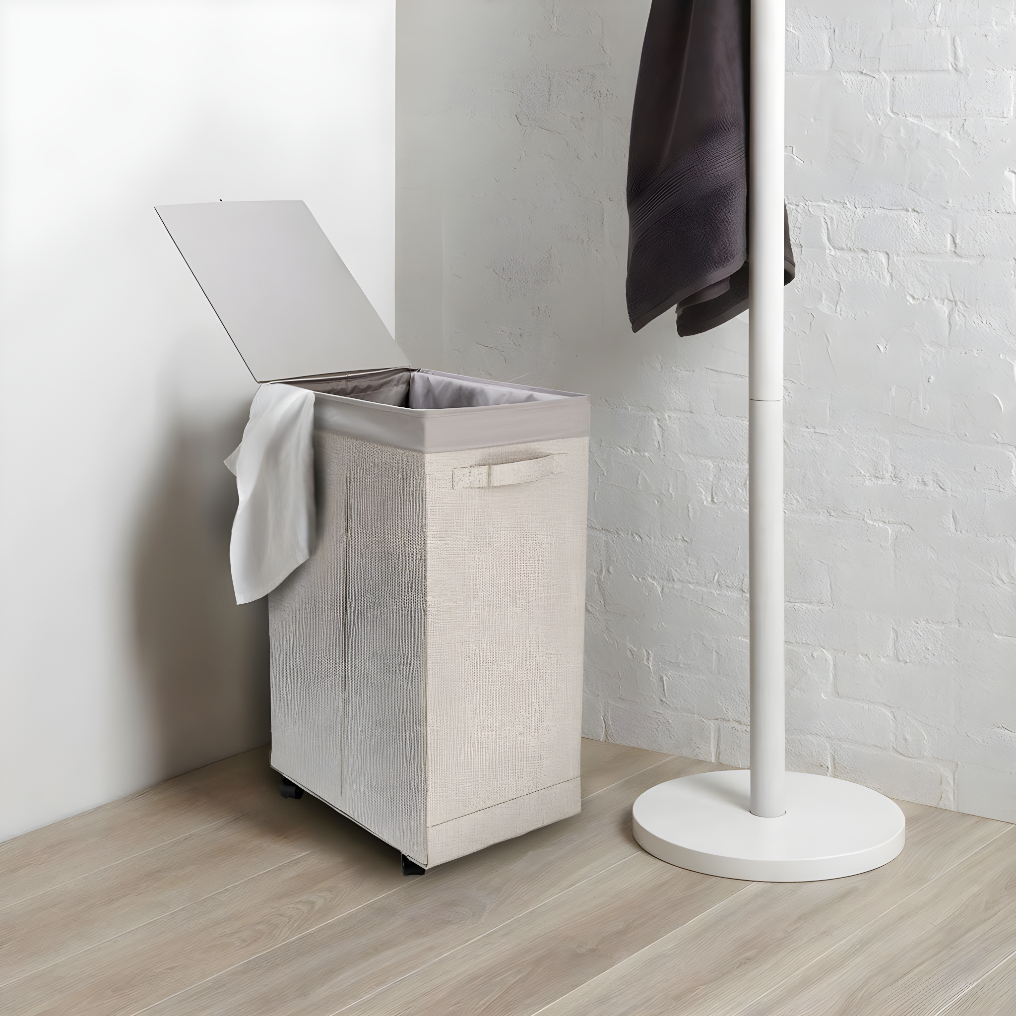 Household Essentials Rolling Laundry Hamper with Handles