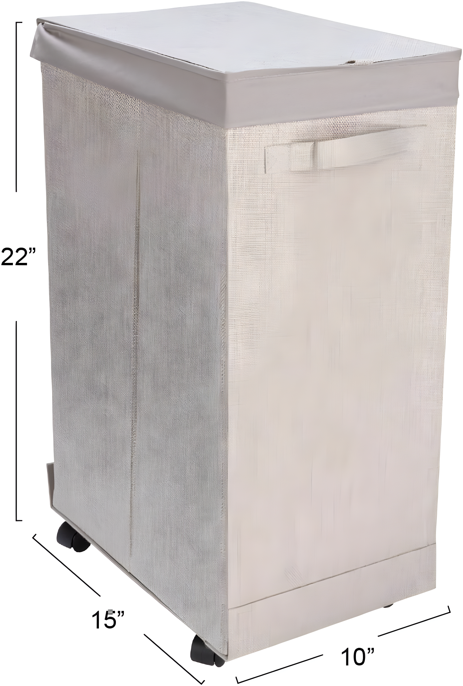 Household Essentials Rolling Laundry Hamper with Handles