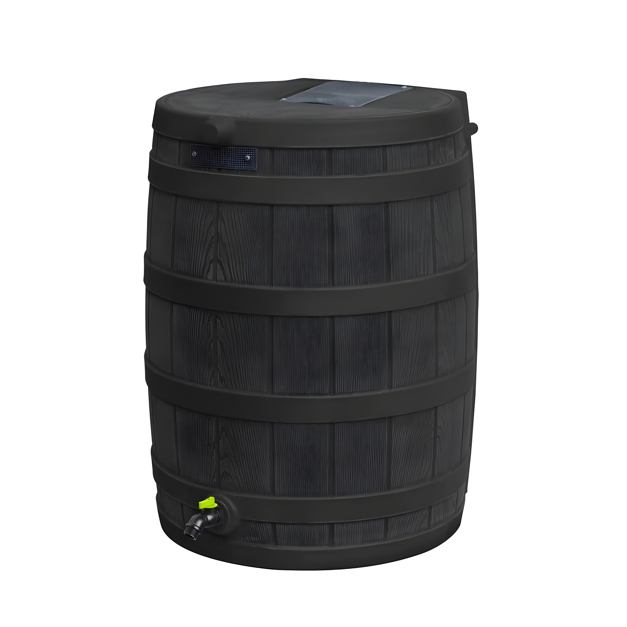Good Ideas 50 Gallons Plastic Drainable Dual Overflow Rain Barrel
